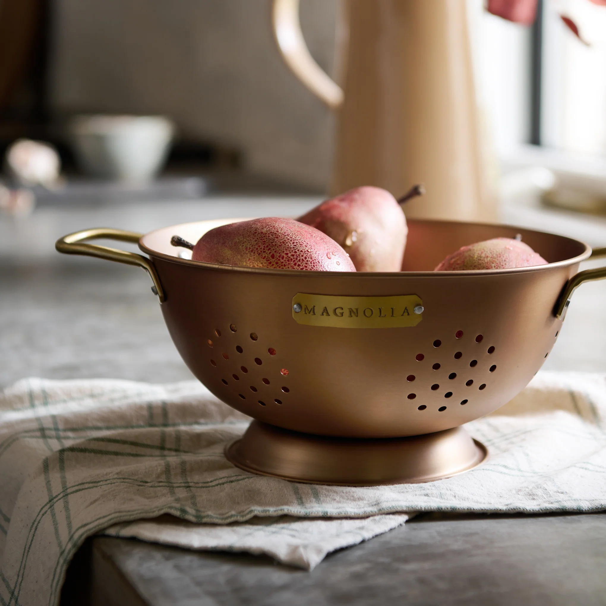 Copper and Brass Colander 3 QT