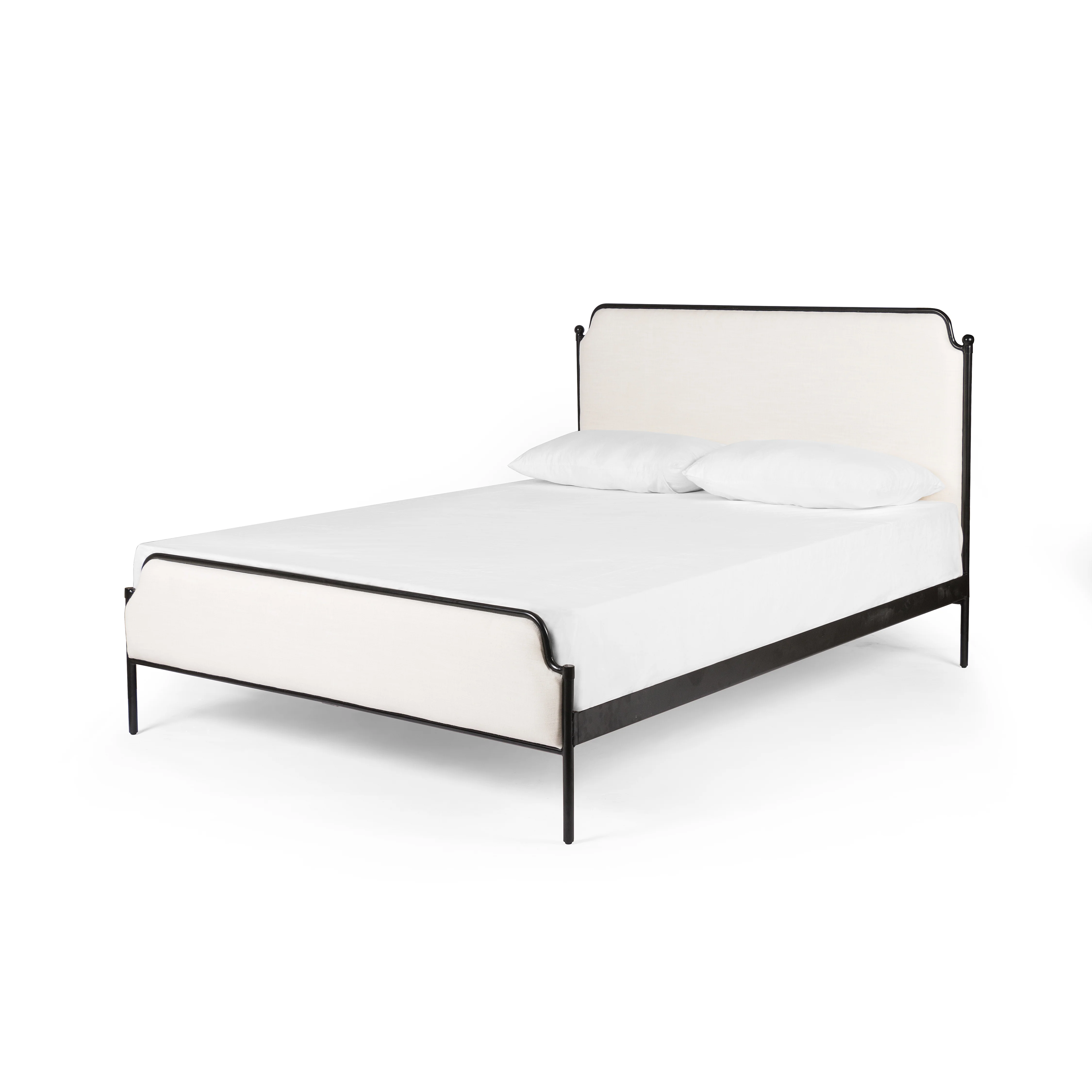 Colette Upholstered Iron Bed Frame