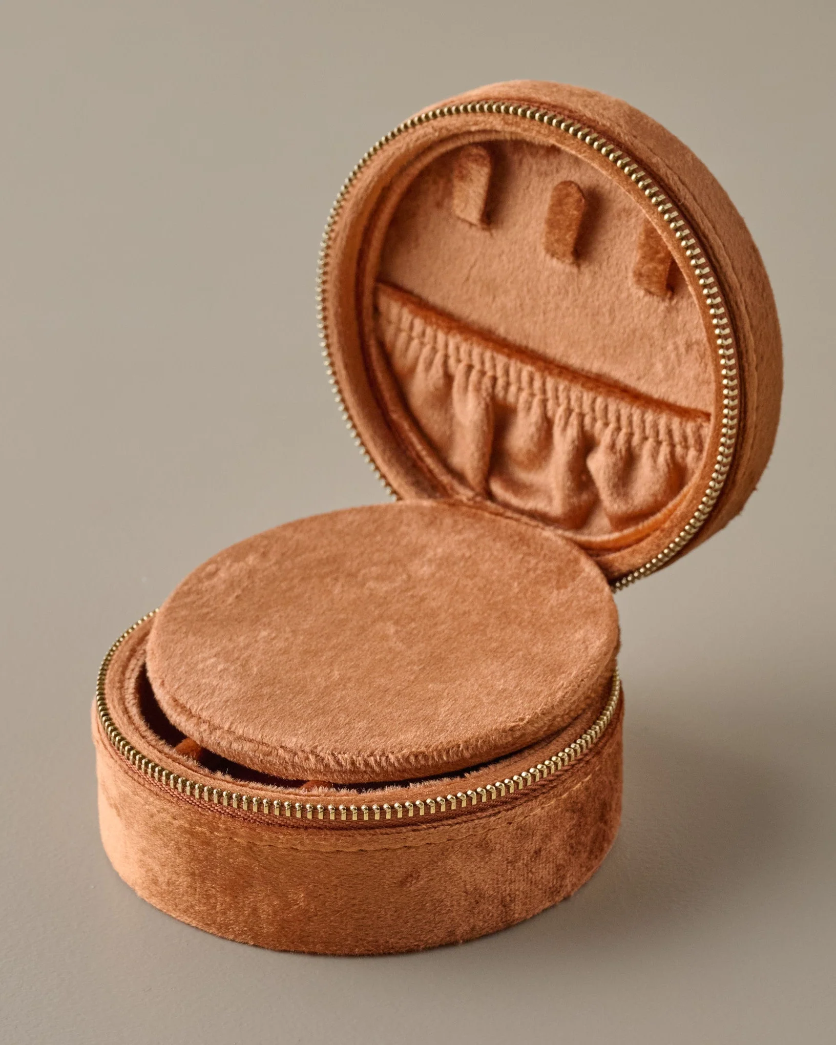 Velvet Copper Jewelry Travel Case
