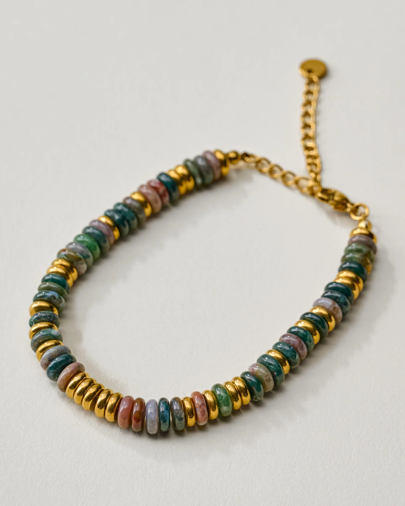 Navy and Gold Beaded Bracelet