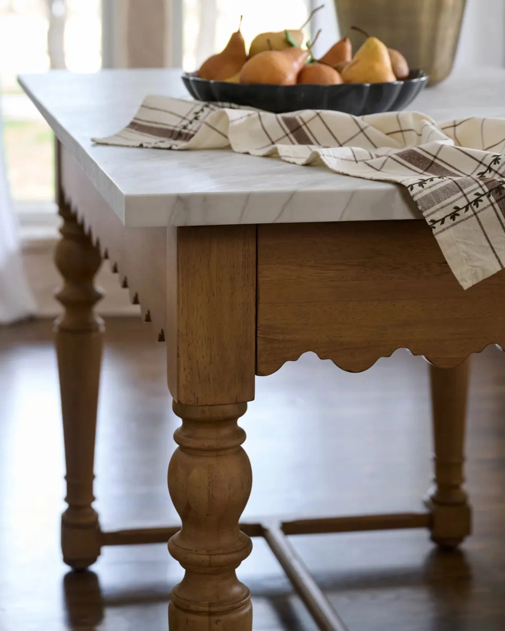 Sadie Scalloped Kitchen Island