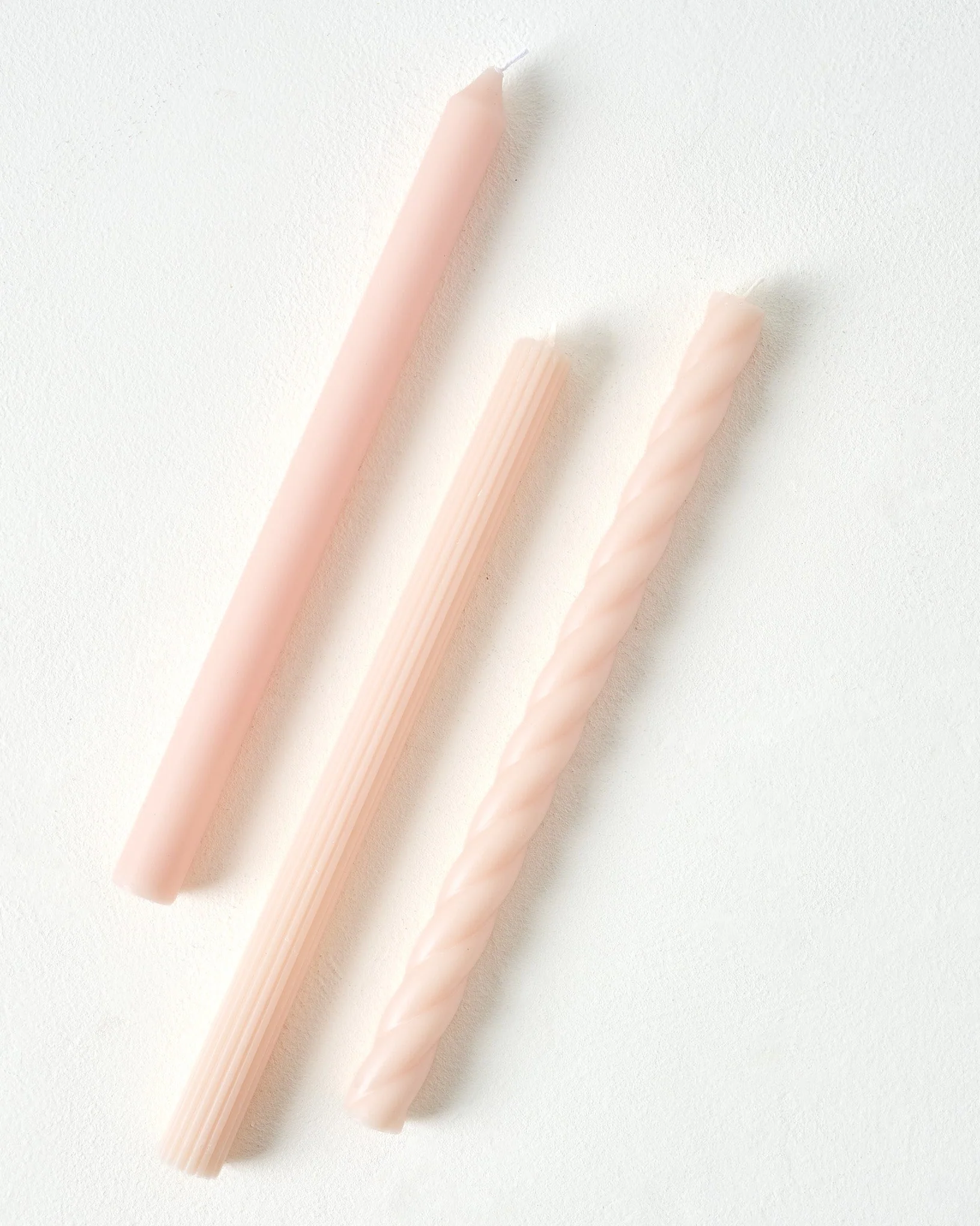 Assorted Blush Taper Candle Set