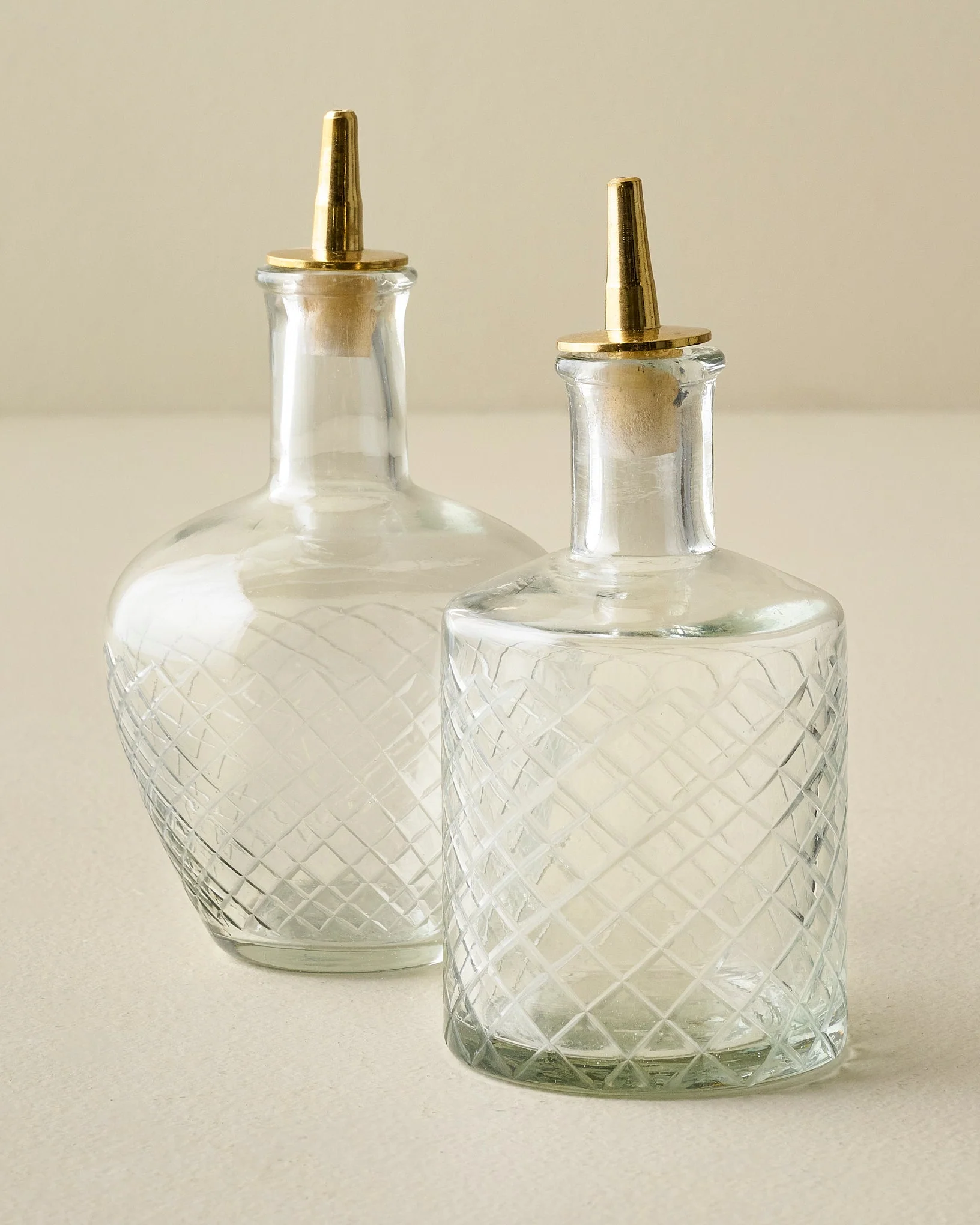Vintage-Inspired Etched Glass Bottle
