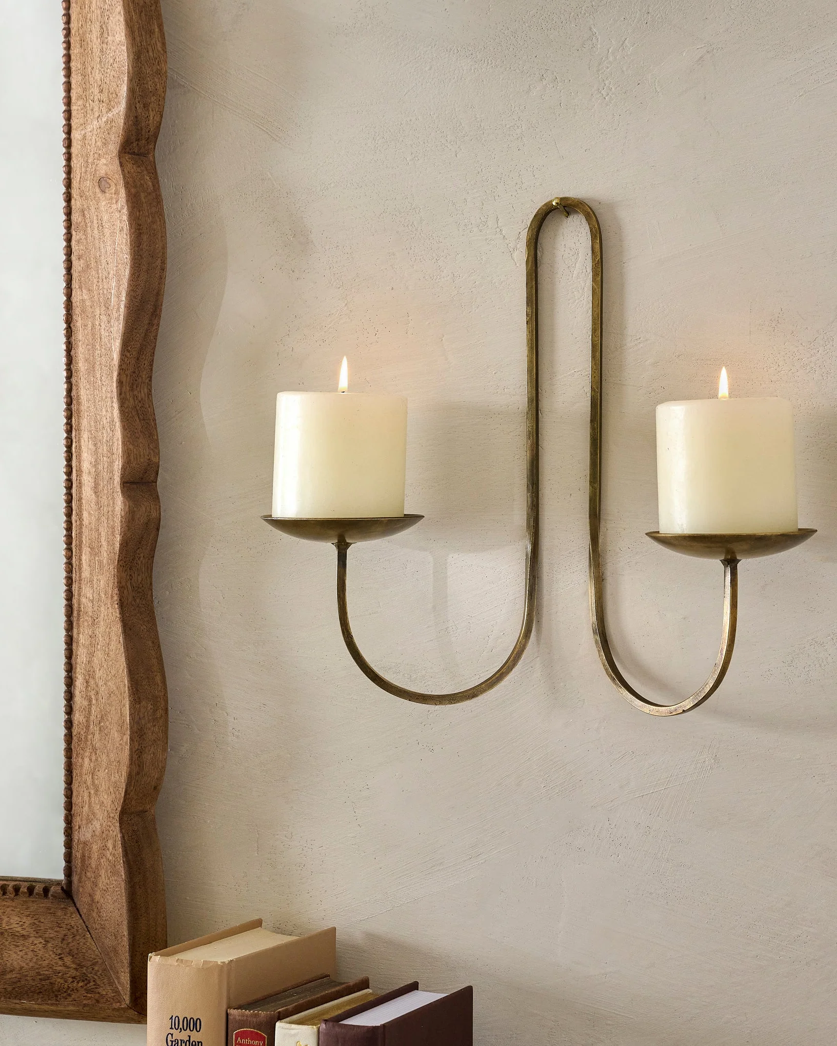 Daniel Antique Brass Candle Sconce