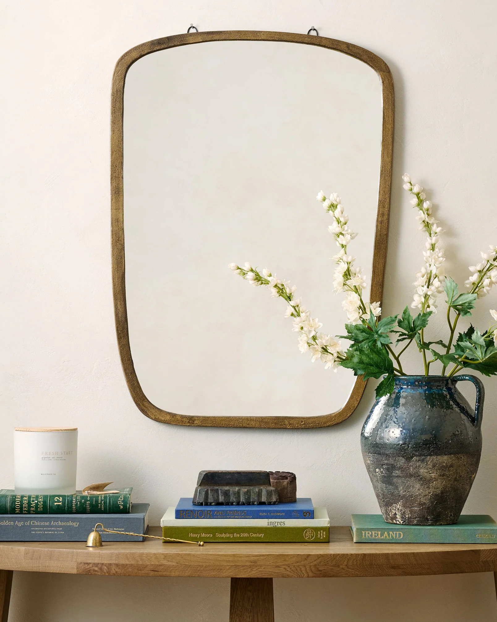 Jameson Aged Brass Framed Mirror
