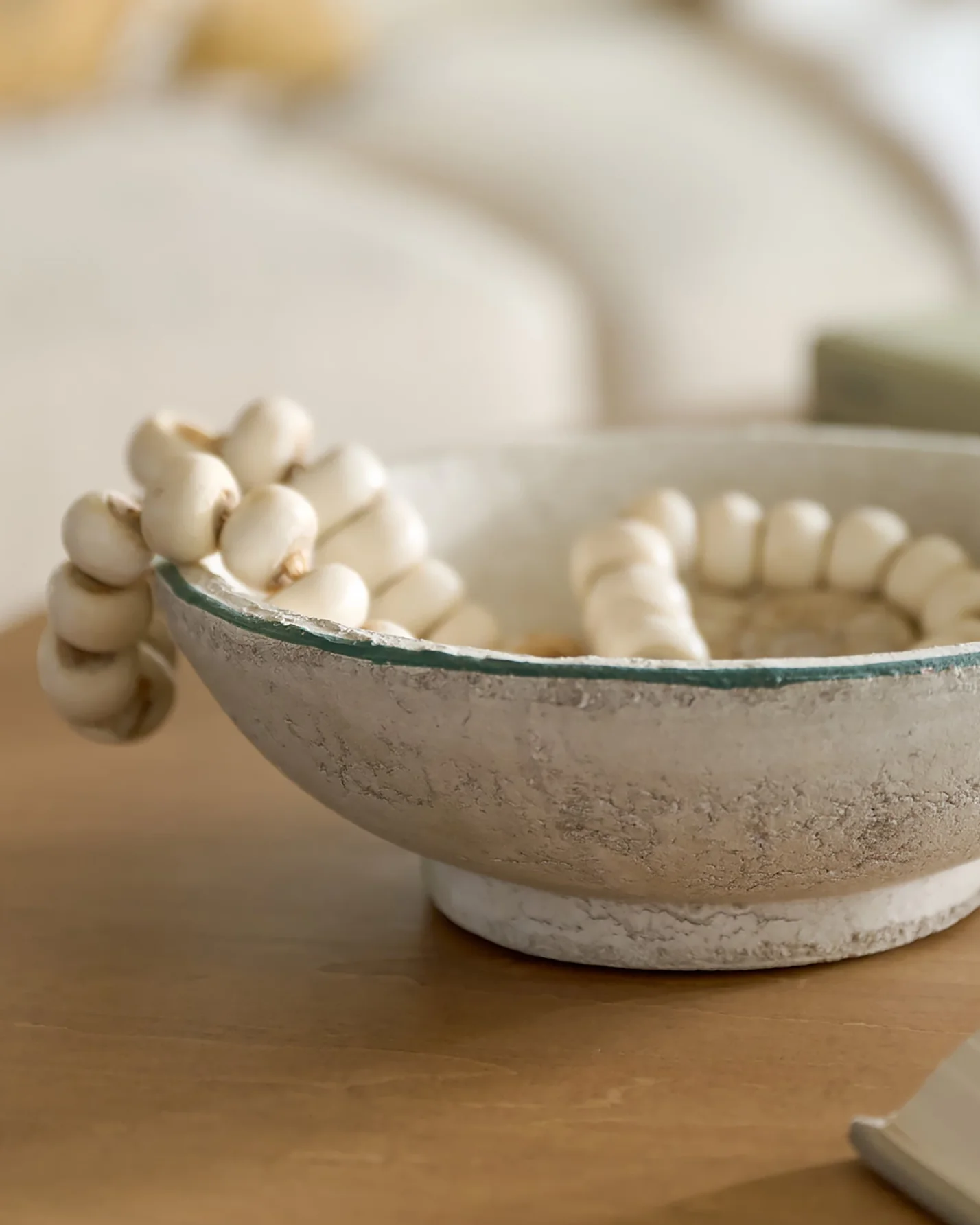 Lane Green Rimmed Decorative Bowl