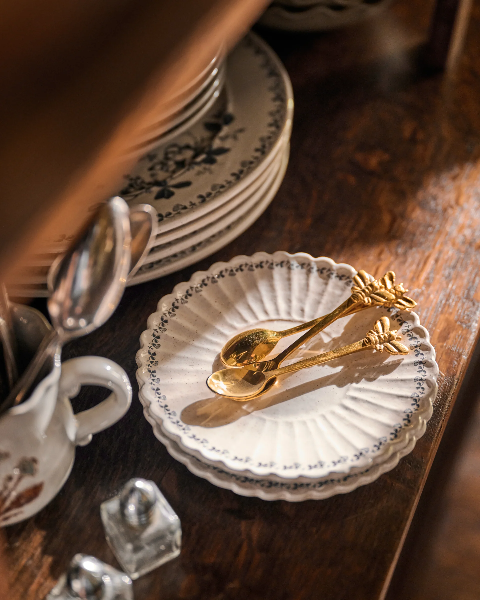 Brass Bee Spoons (Set of Four)