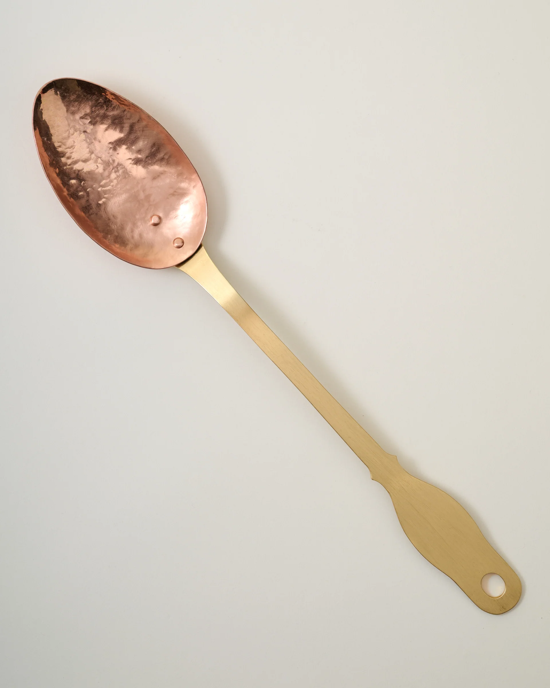 Handmade Hammered Copper + Brass Spoon