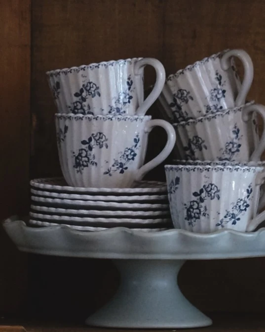 Heirloom Garden Floral Tea Cup and Saucer Set