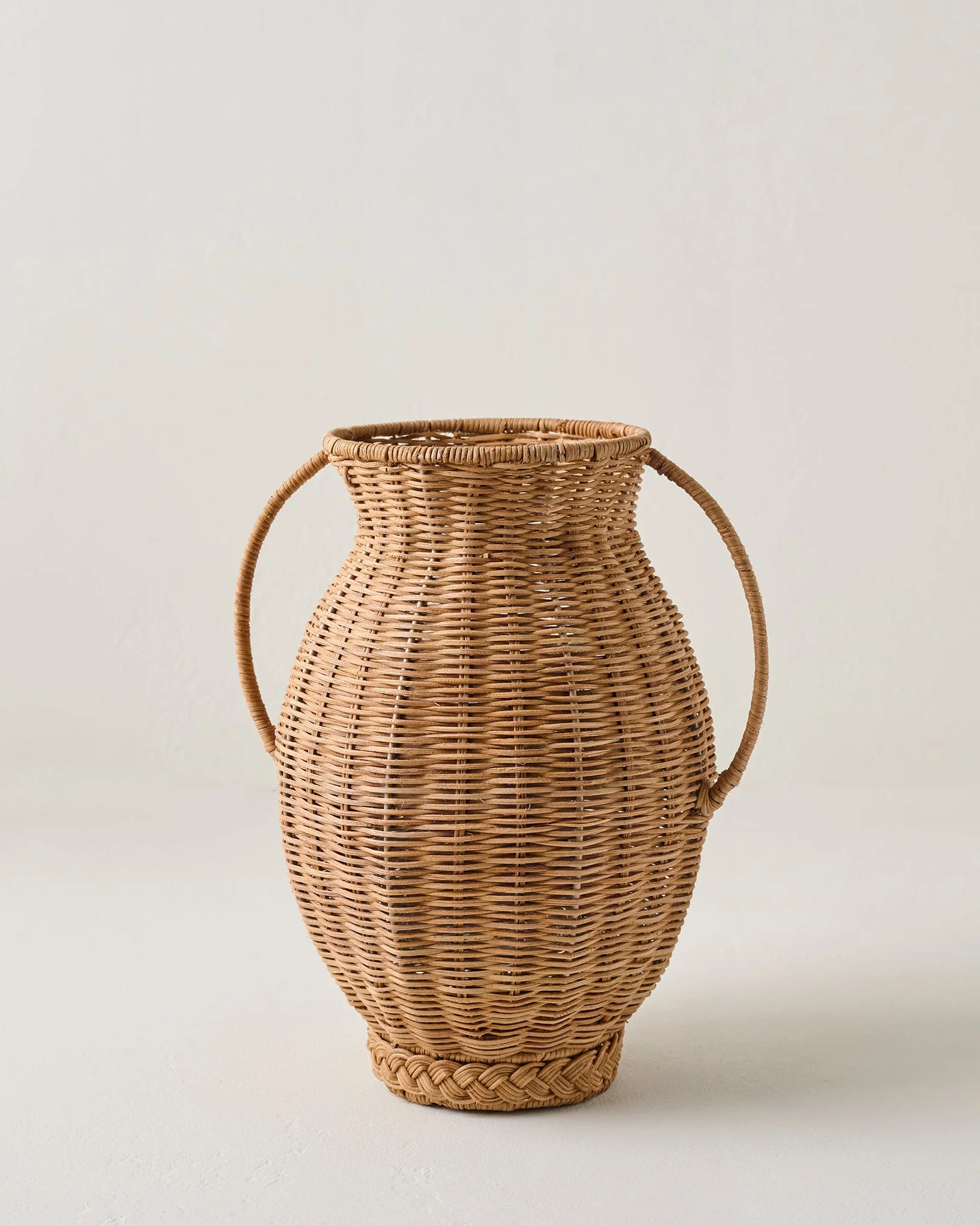 Round Rattan Vase