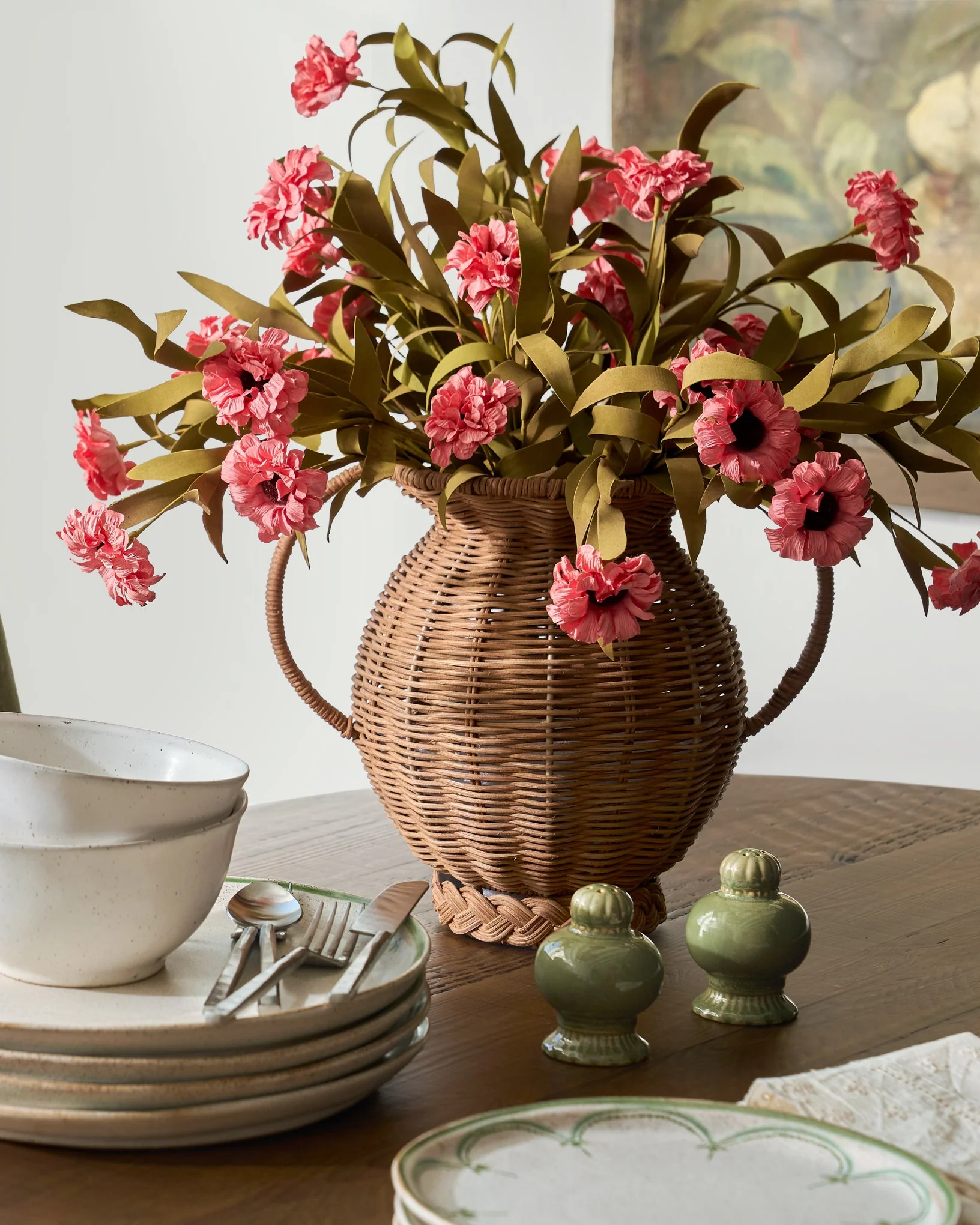Mabel Rattan Vase