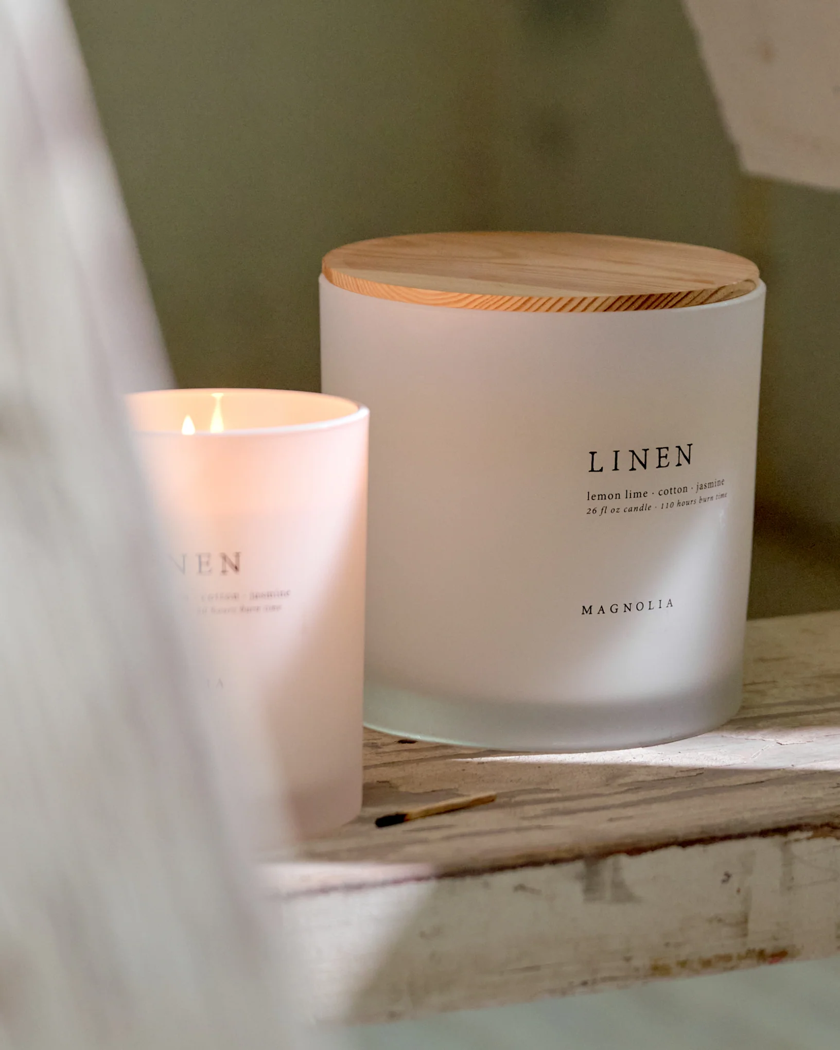 Magnolia Linen Candle