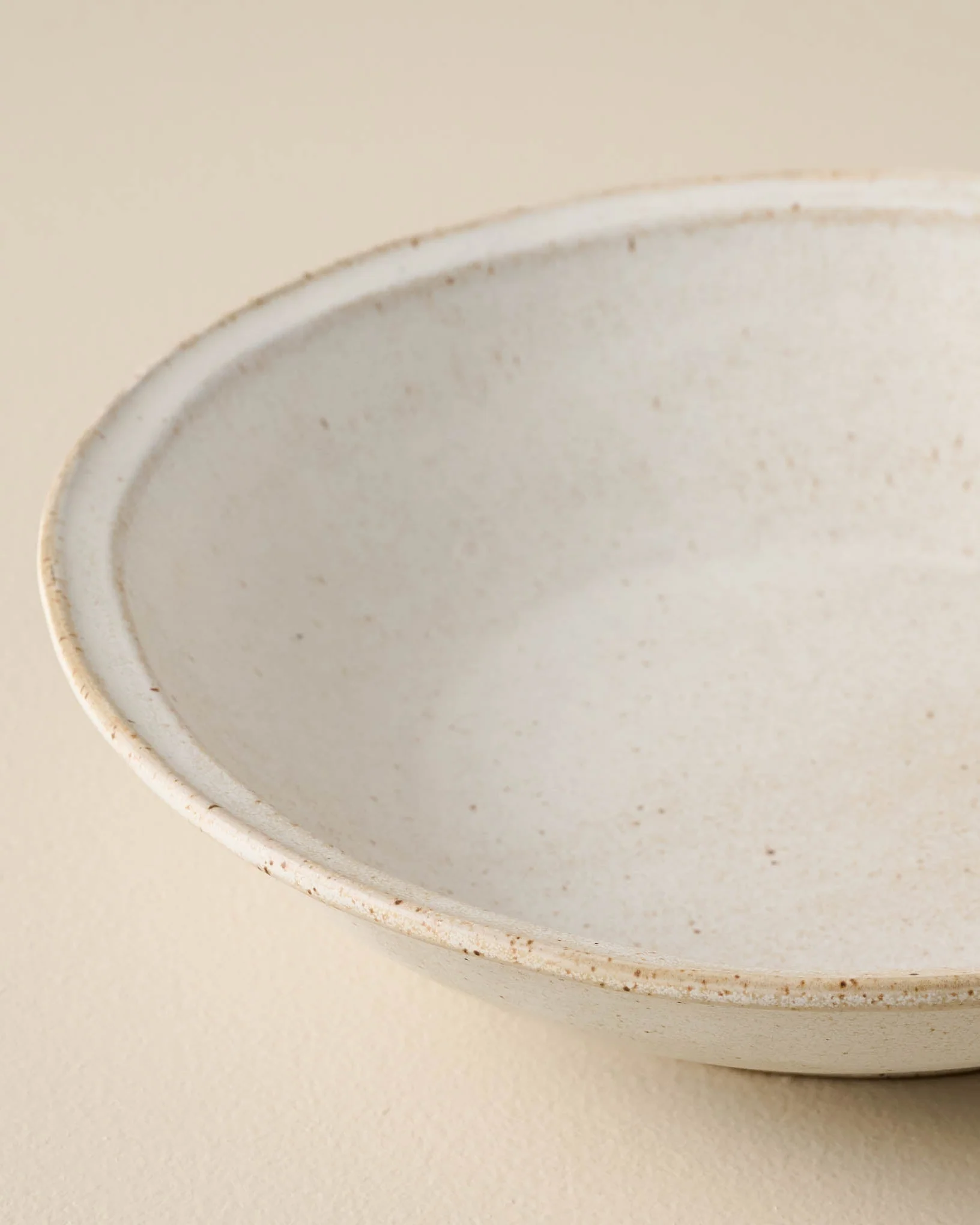 French White Speckle Pasta Bowl