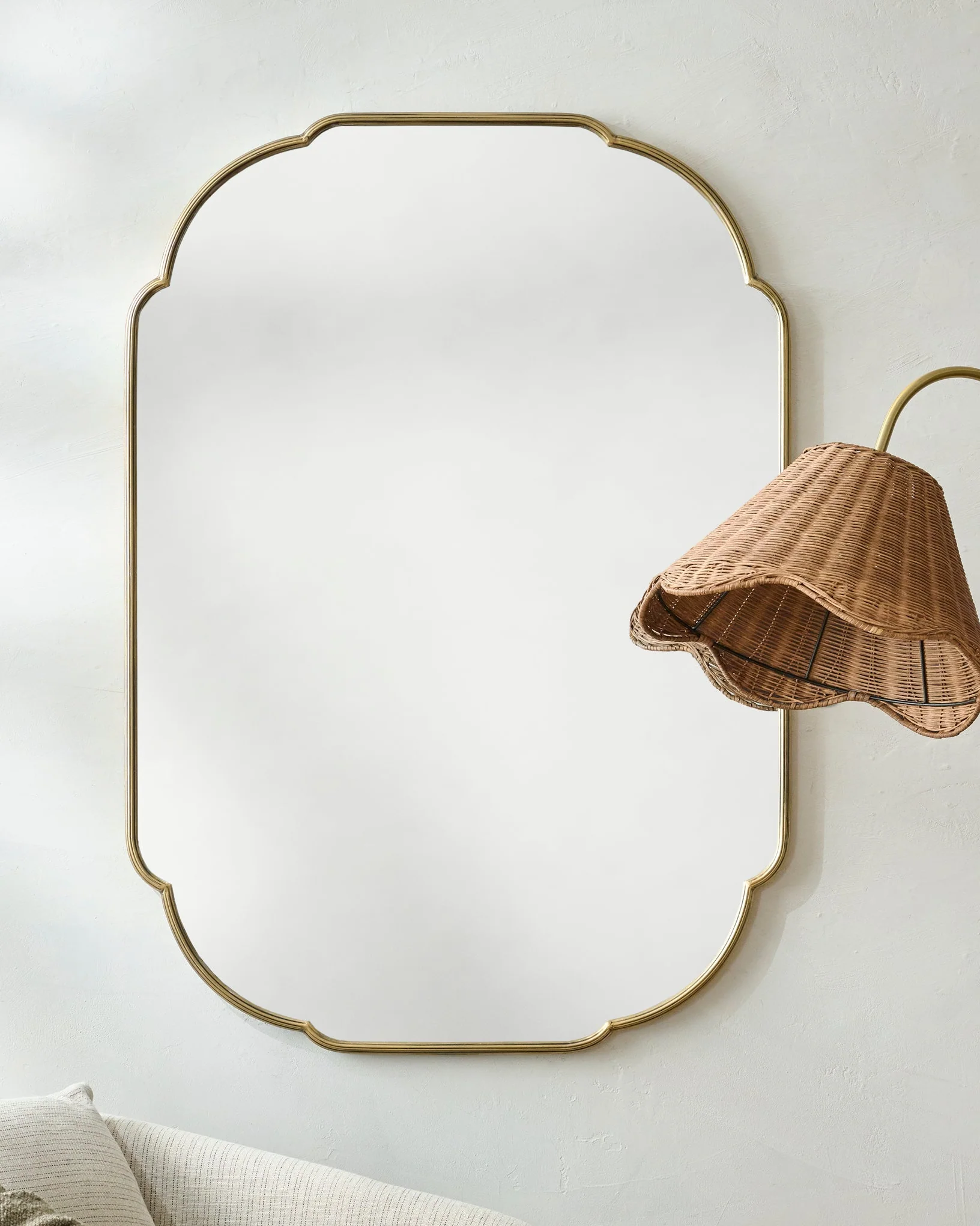 Antique Brass Luna Mirror