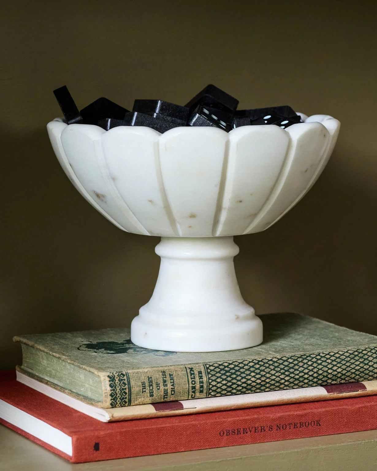 Marble Scalloped Accent Bowl