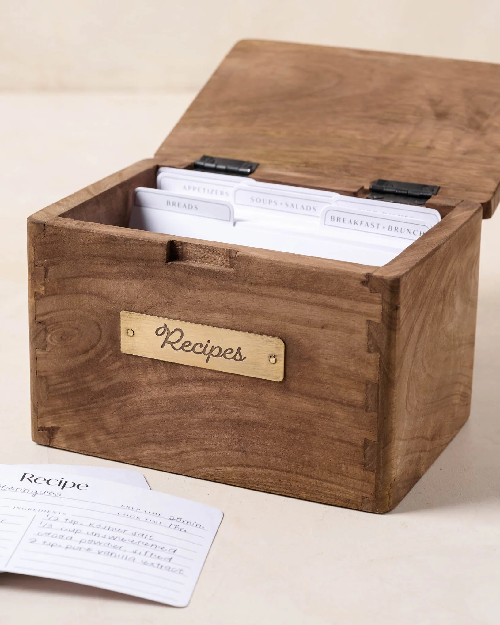 Antiqued Wood Recipe Box