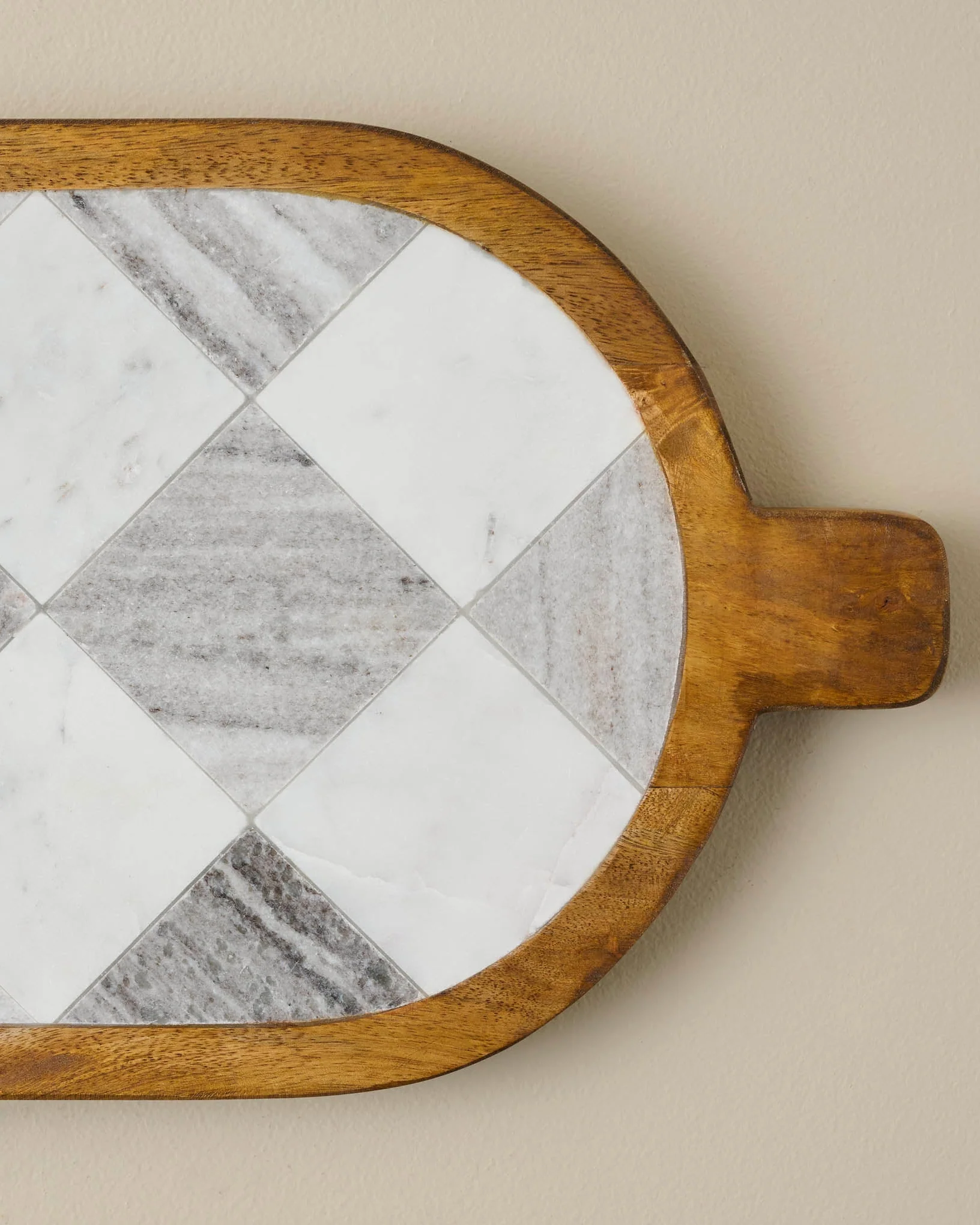 Everett Checkered Marble Serving Board
