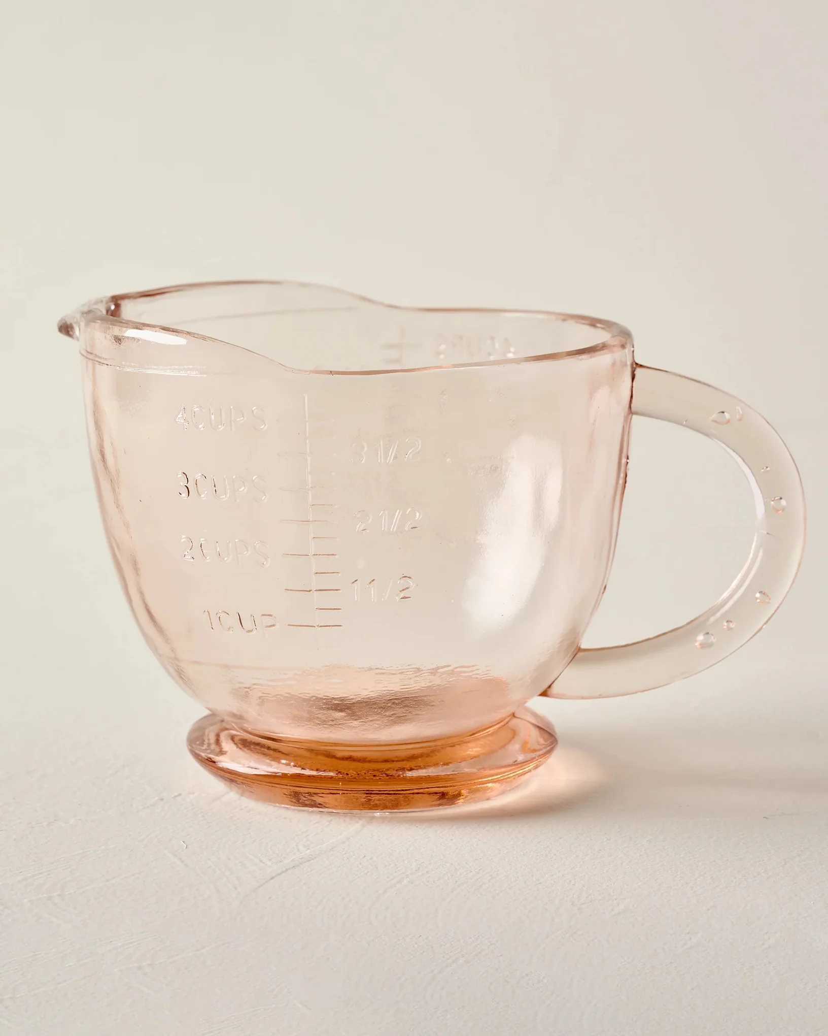 Blush Glass 4 Cup Measuring Cup