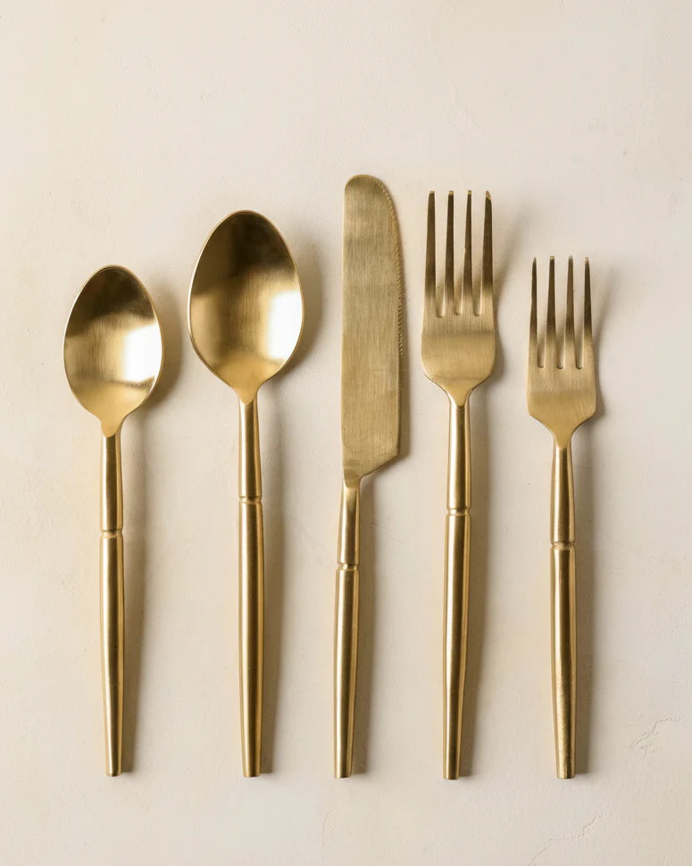 Antique Gold Flatware (Set of 5)