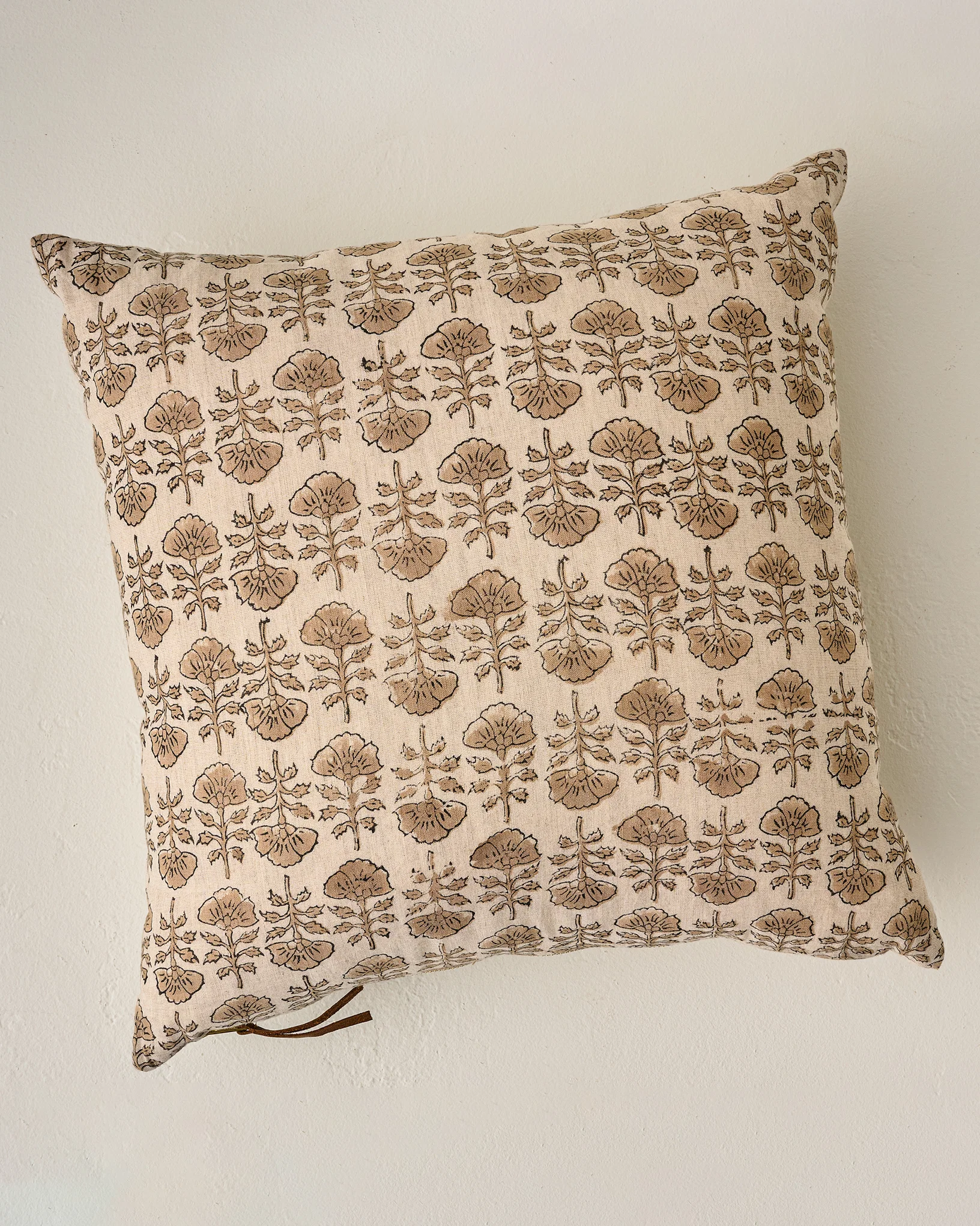 Flora Natural Printed Pillow