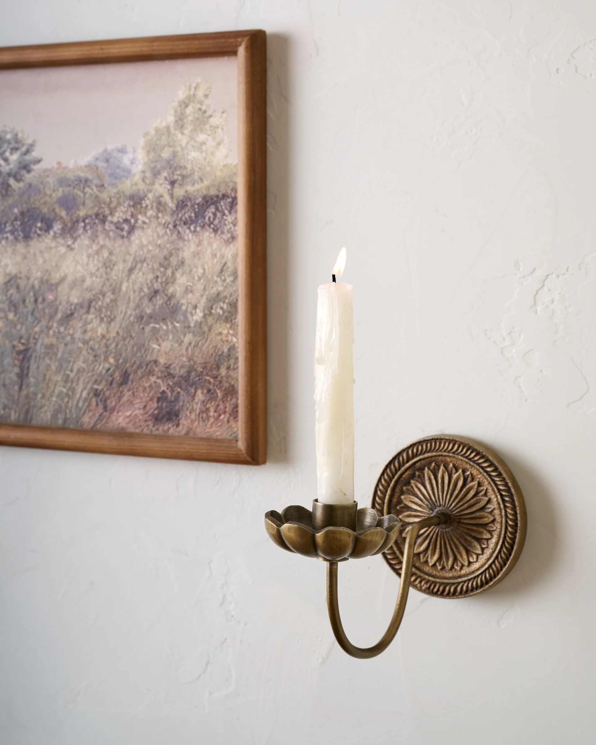 Anna Antiqued Brass Wall Sconce