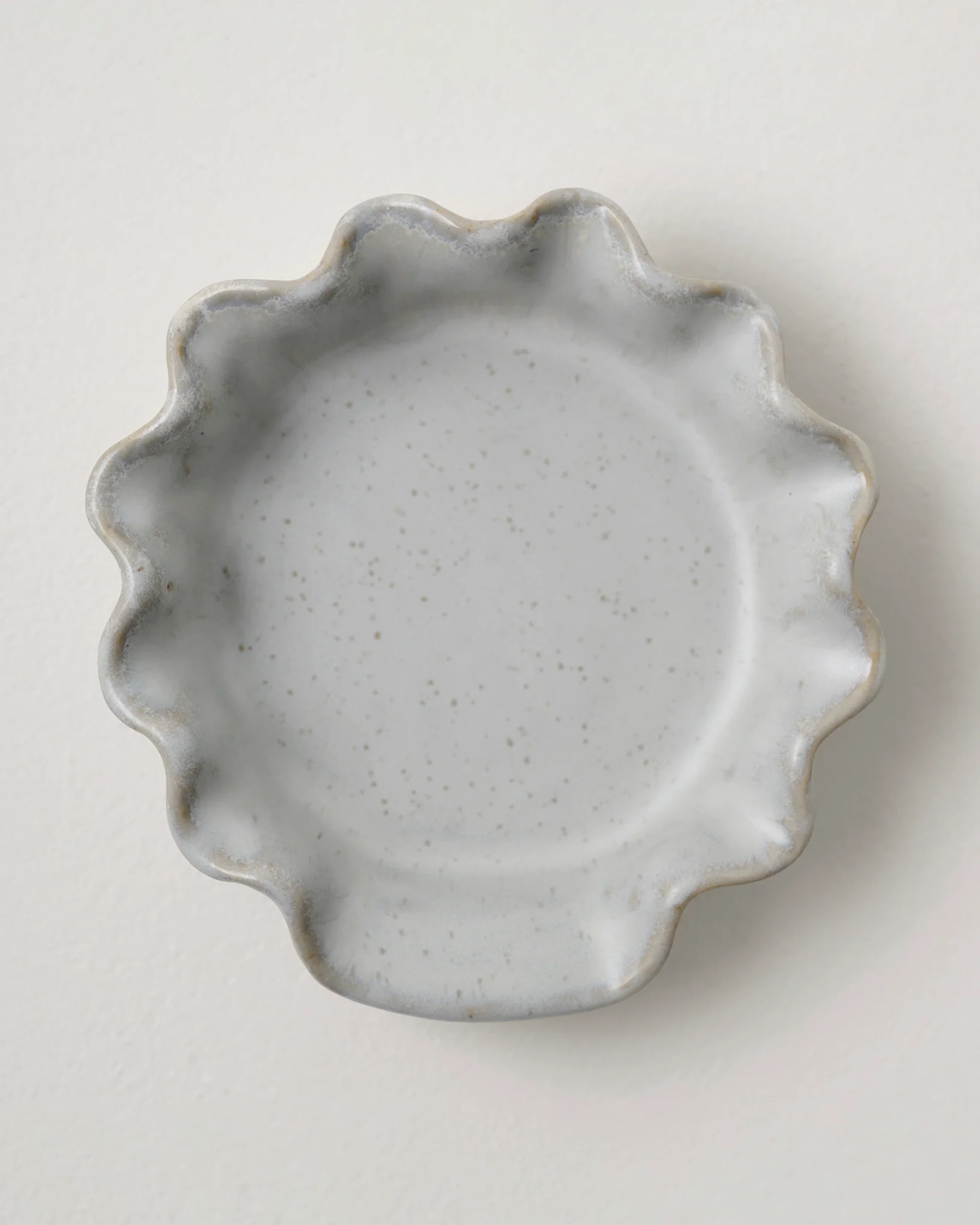 French Grey Ruffle Spoon Rest