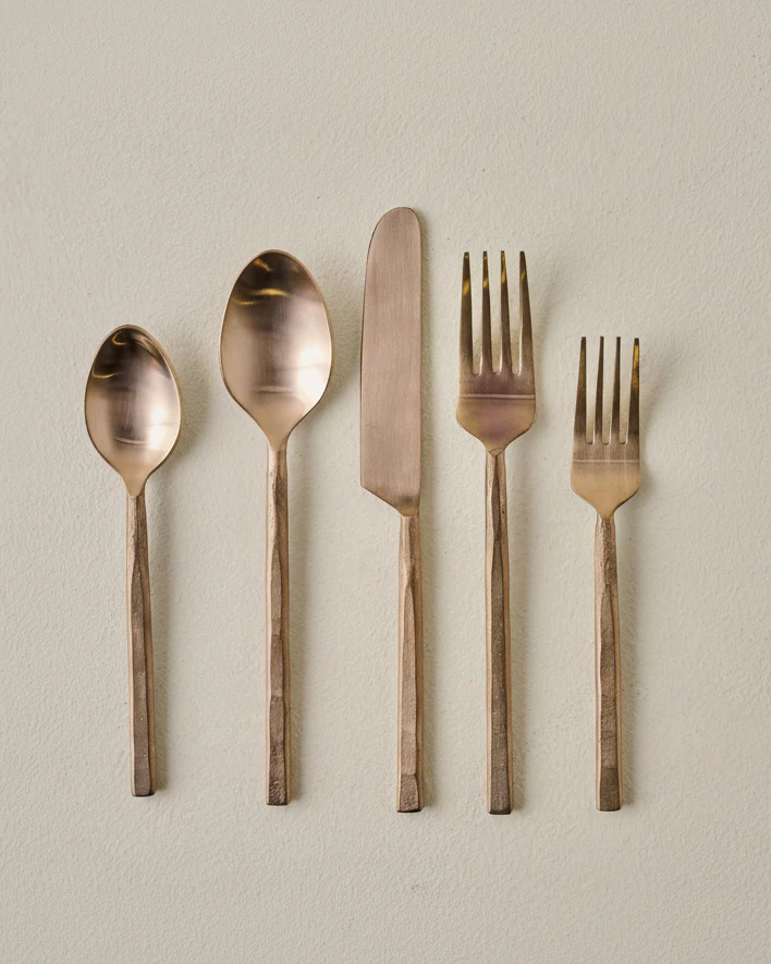Copper Flatware Set of Five