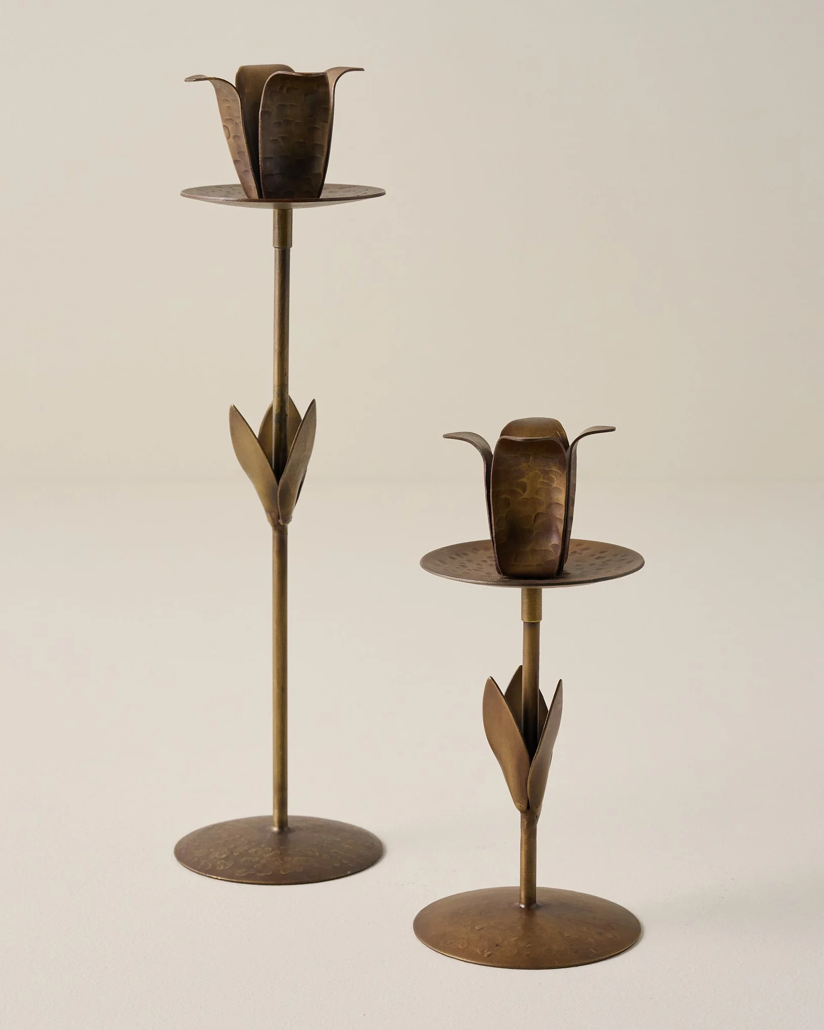 Forged Tulip Taper Holder