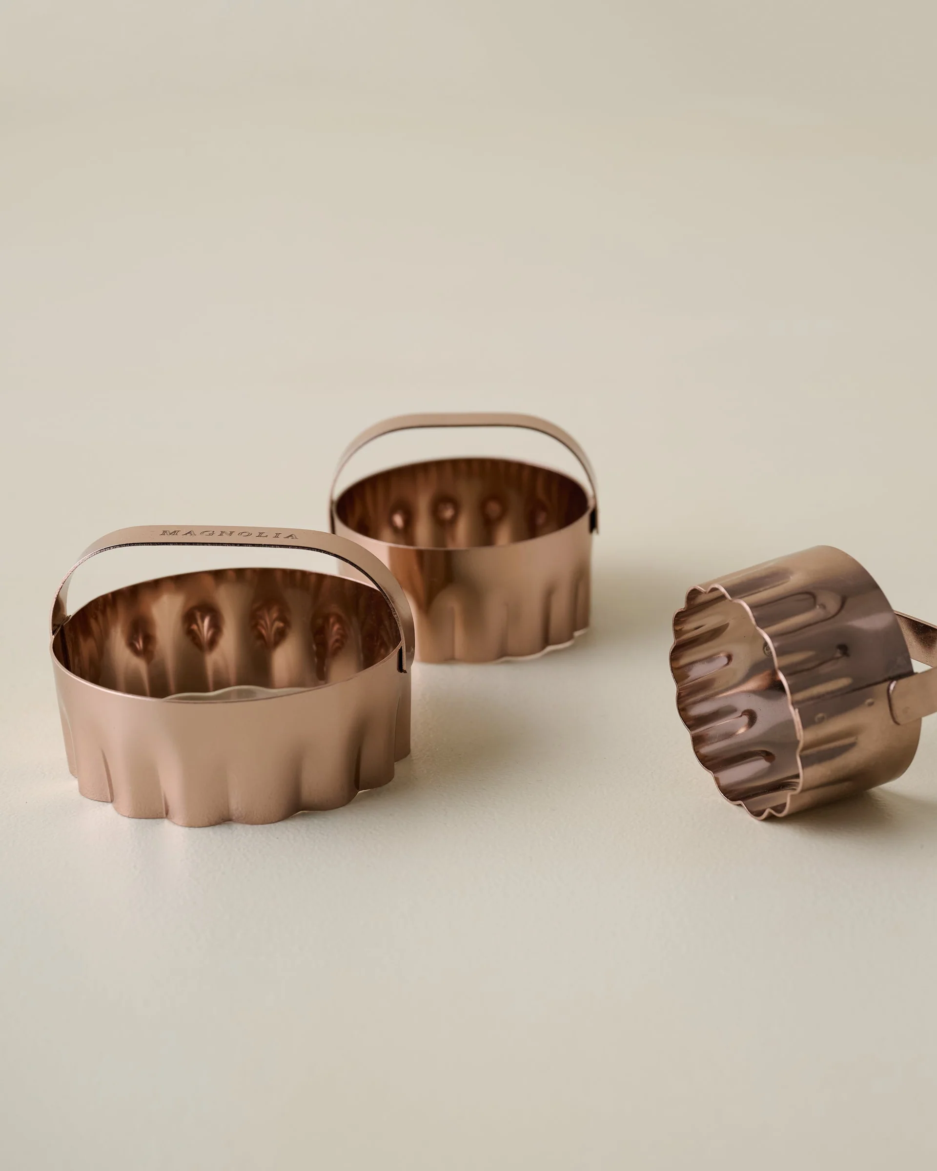 Copper Biscuit Cutter Set
