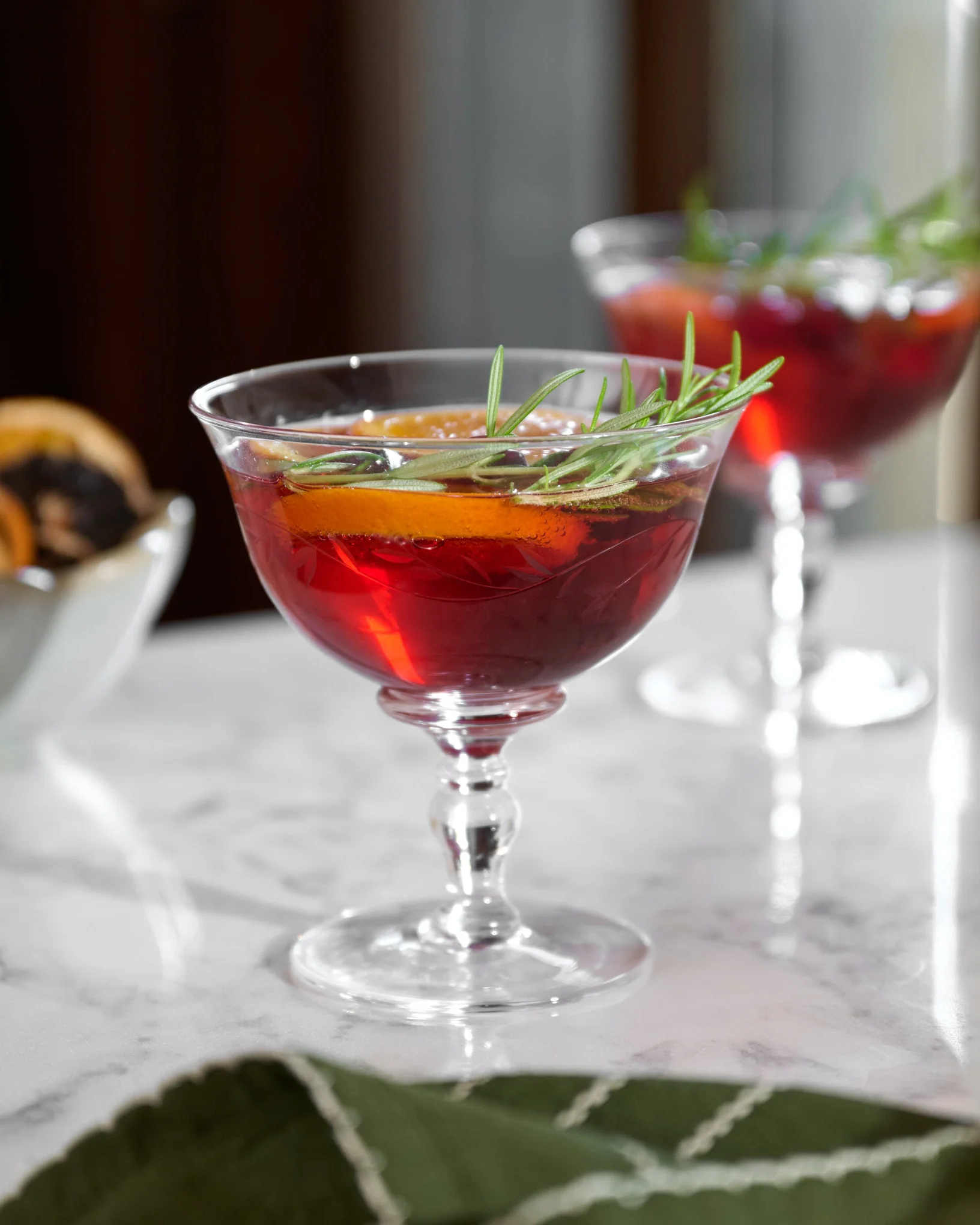 Vintage-Inspired Etched Glass Coupe