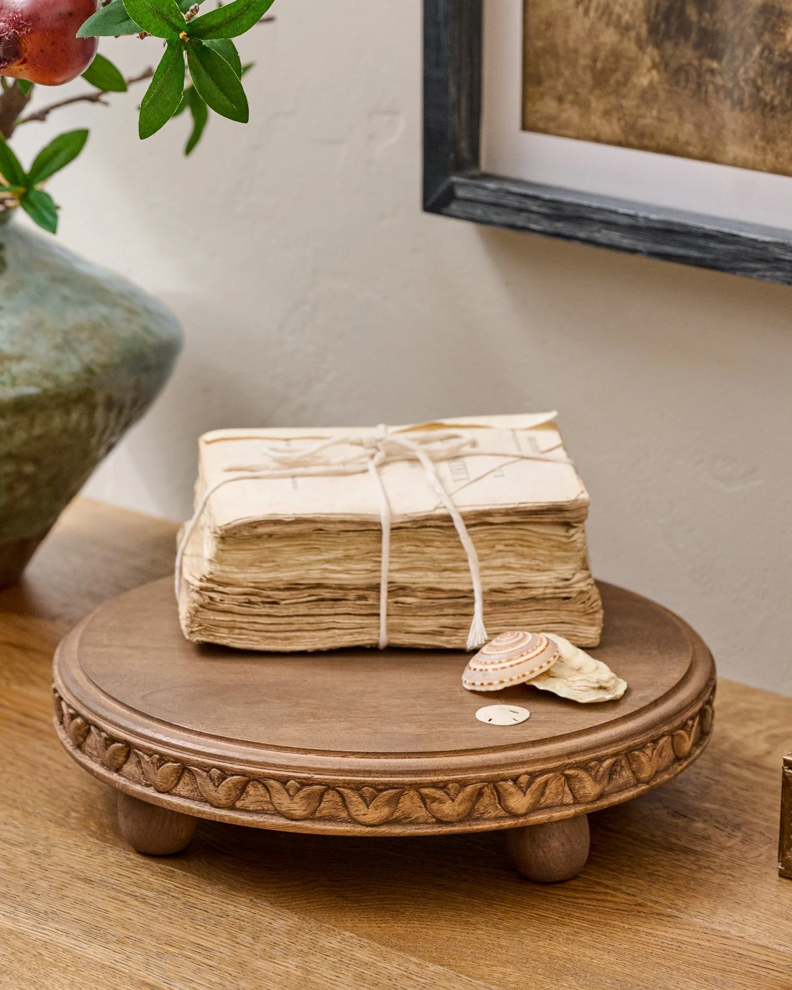 Warren Carved Wood Riser