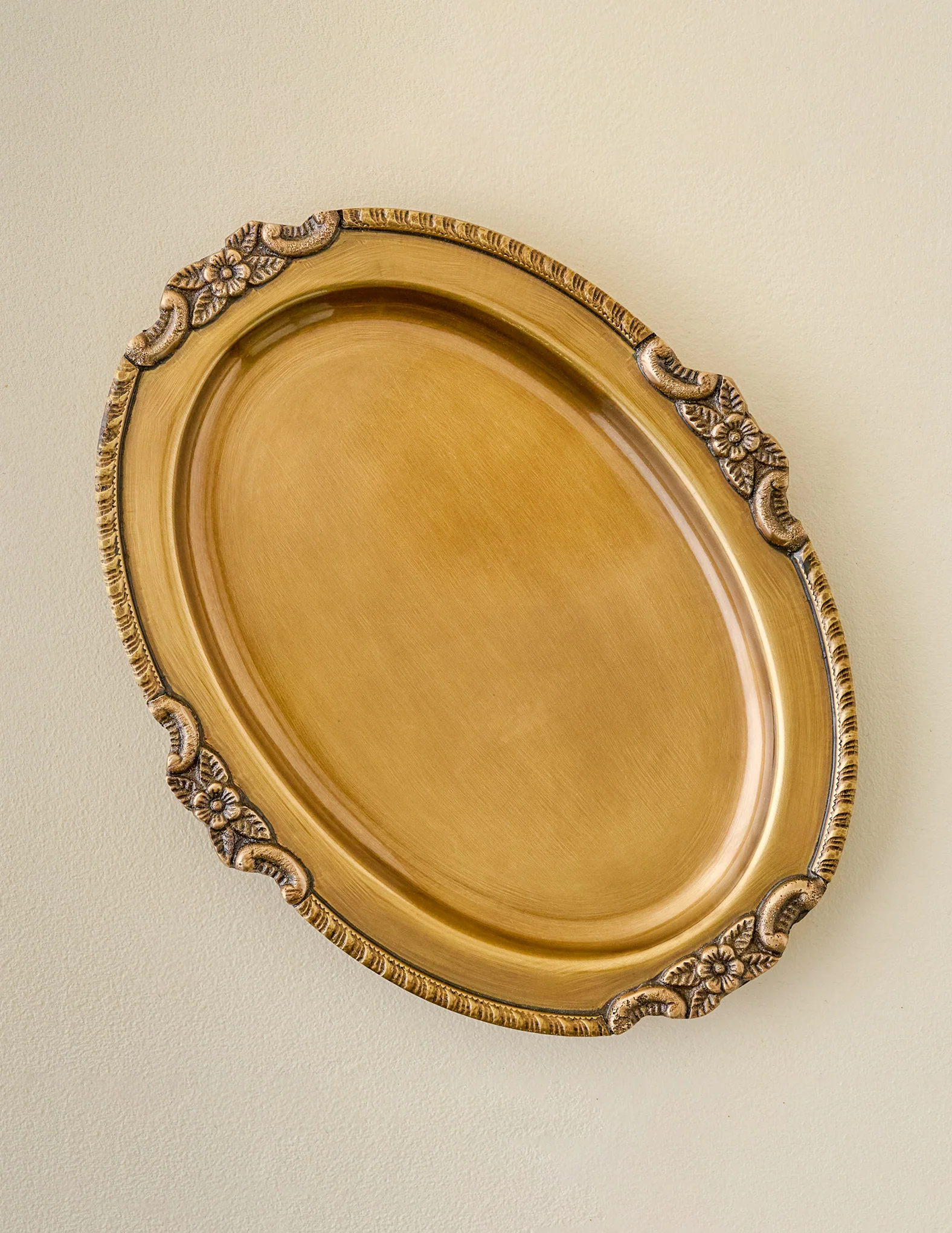 Giselle Antiqued Brass Tray