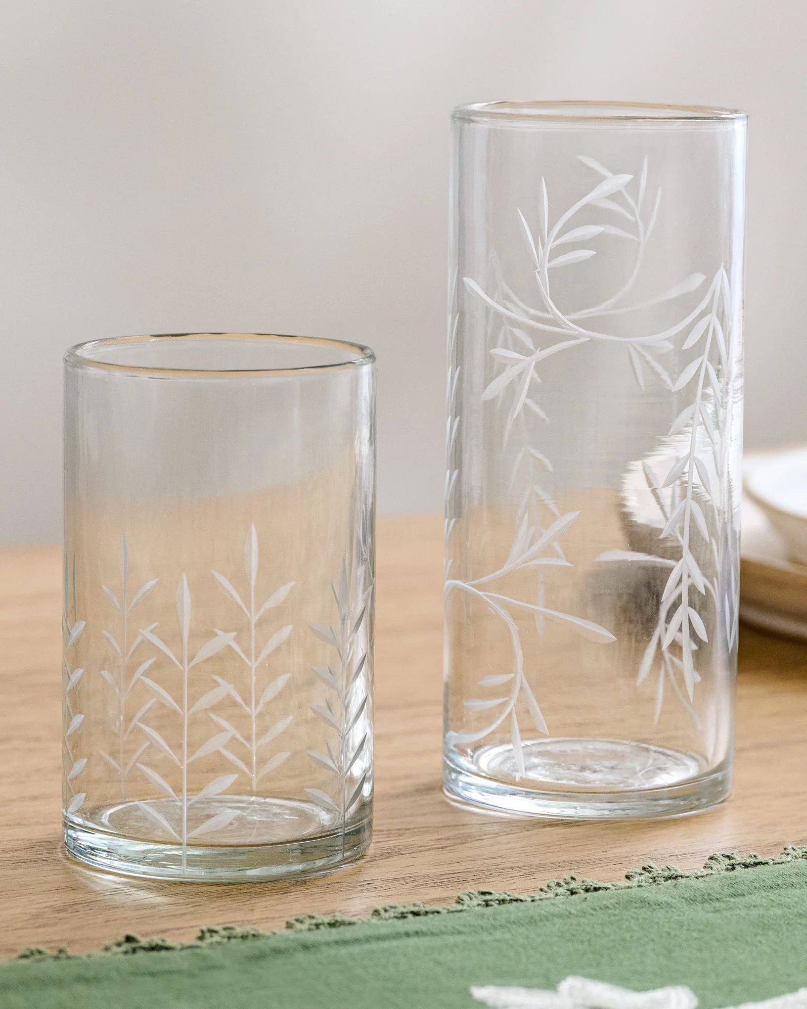 Marlowe Etched Glass Tumbler