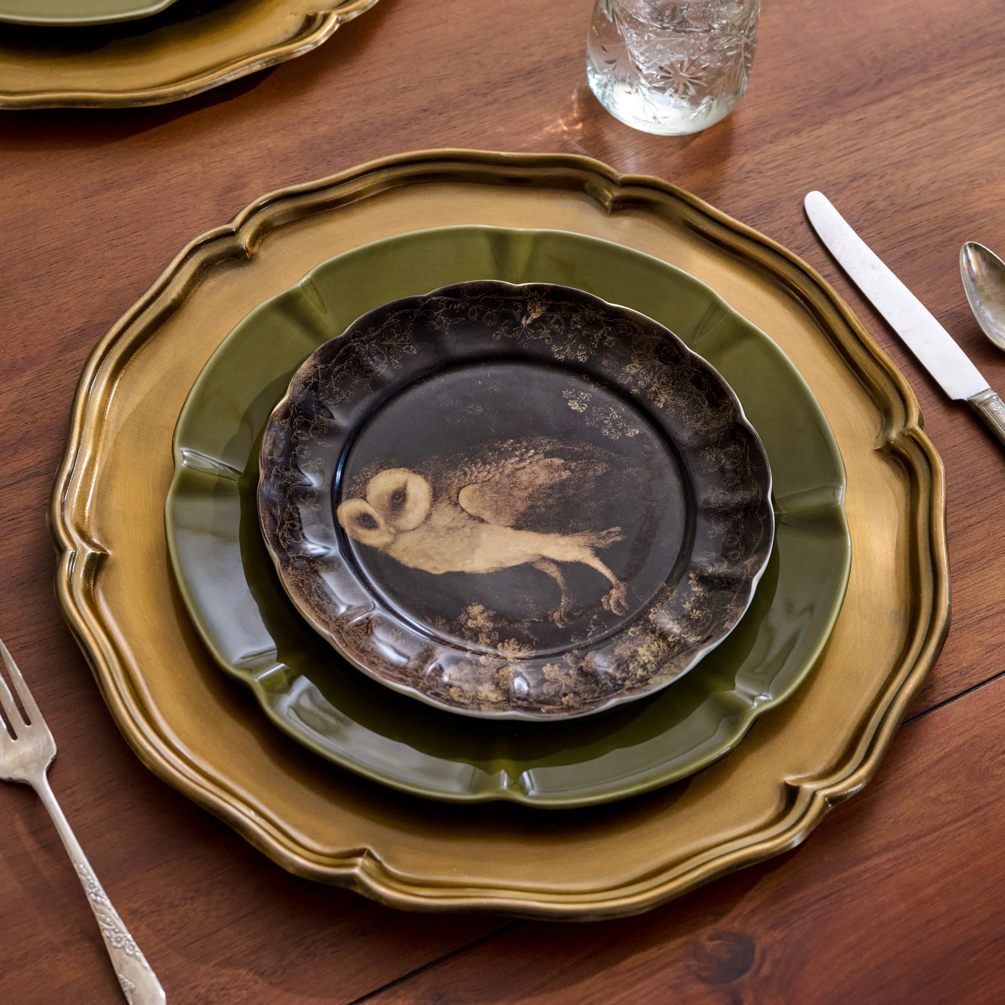 Enchanted Forest Owl Dessert Plate