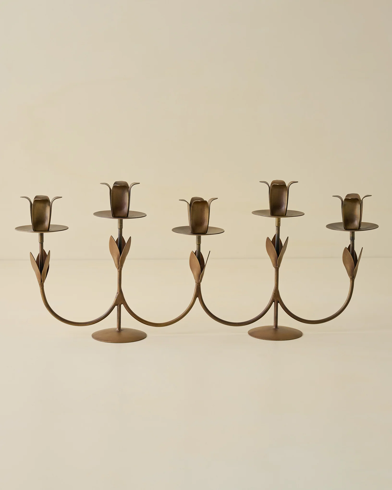 Forged Tulip Candelabra