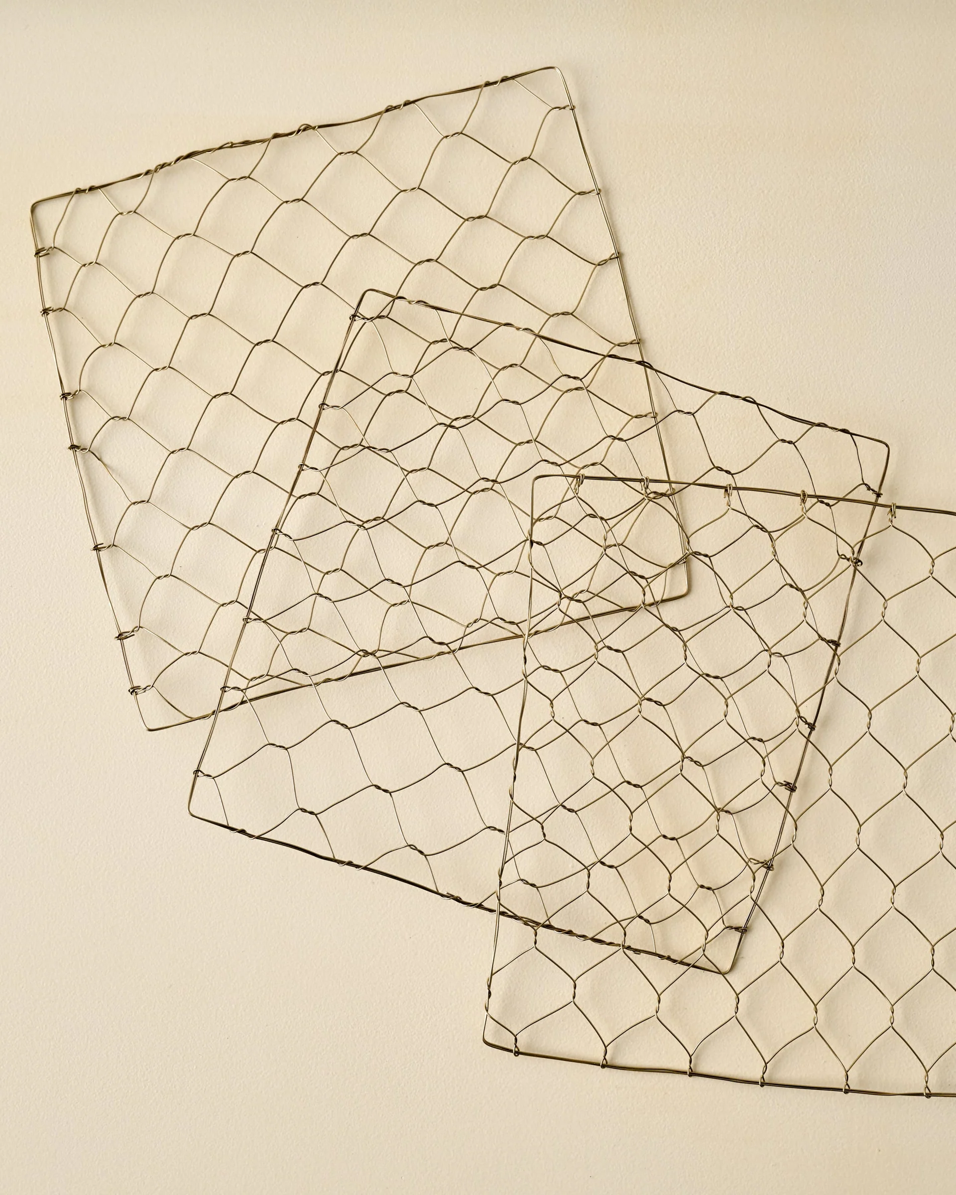 Brass Wire Flower Frog, Set of 3