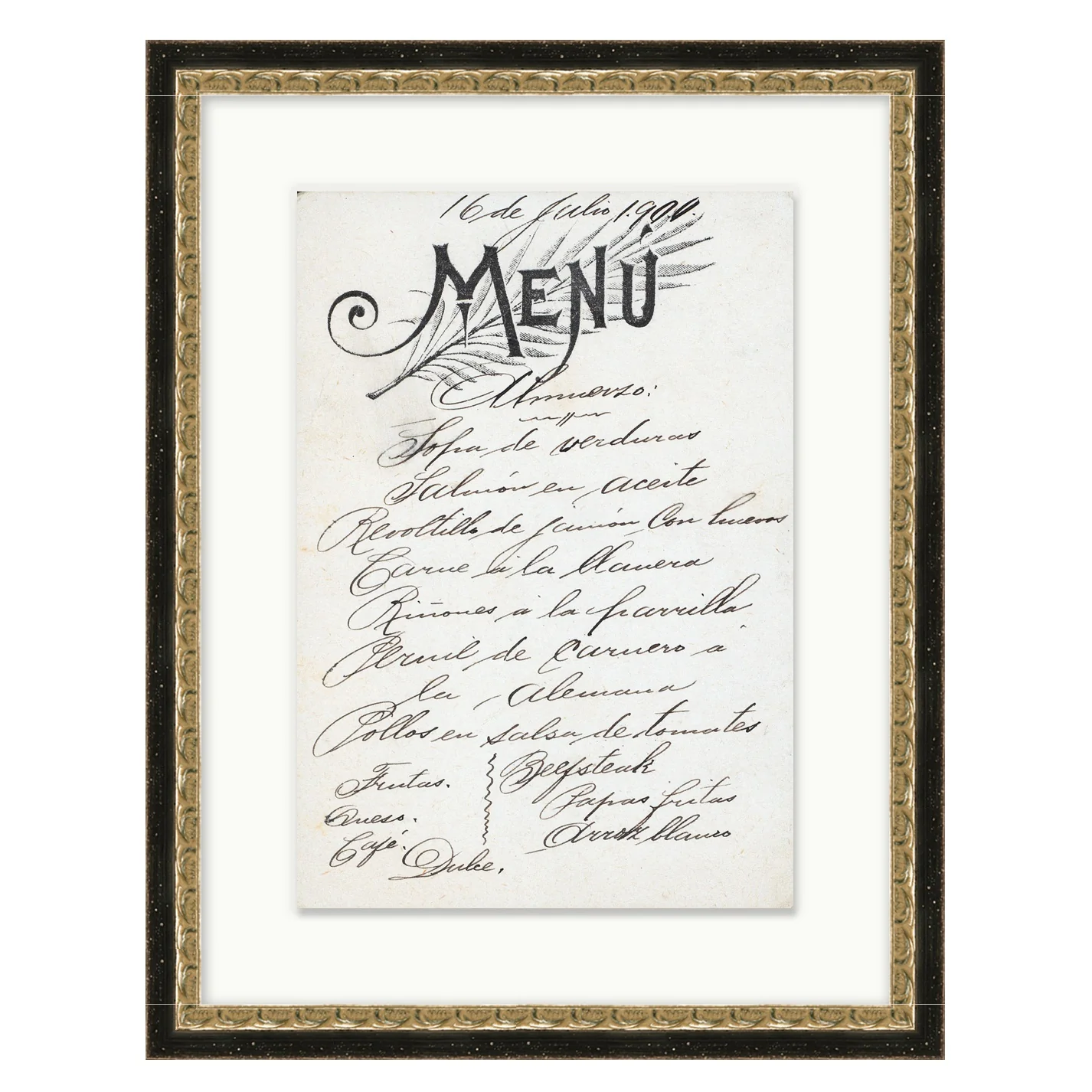 Vintage Menu II