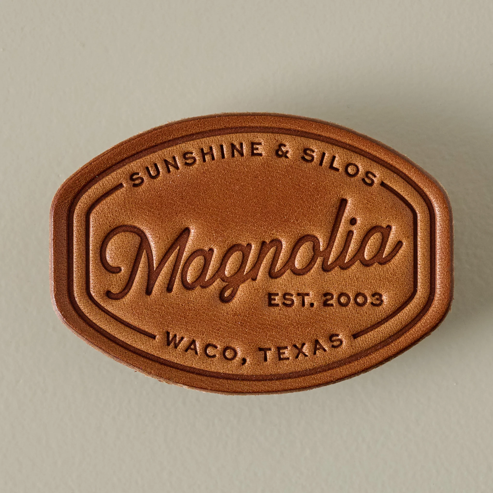 Magnolia Sunshine Leather Magnet
