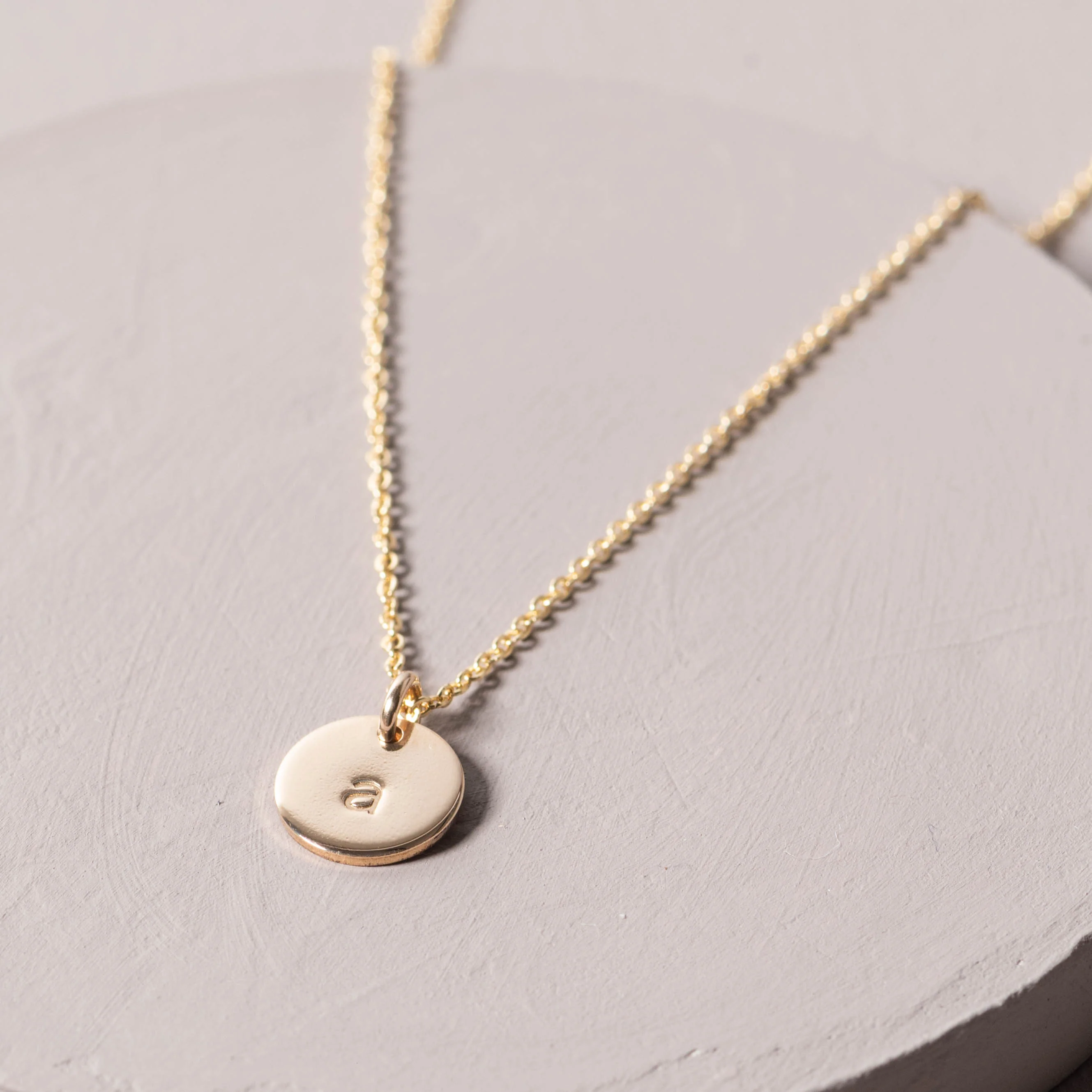 Initial Disc Necklace