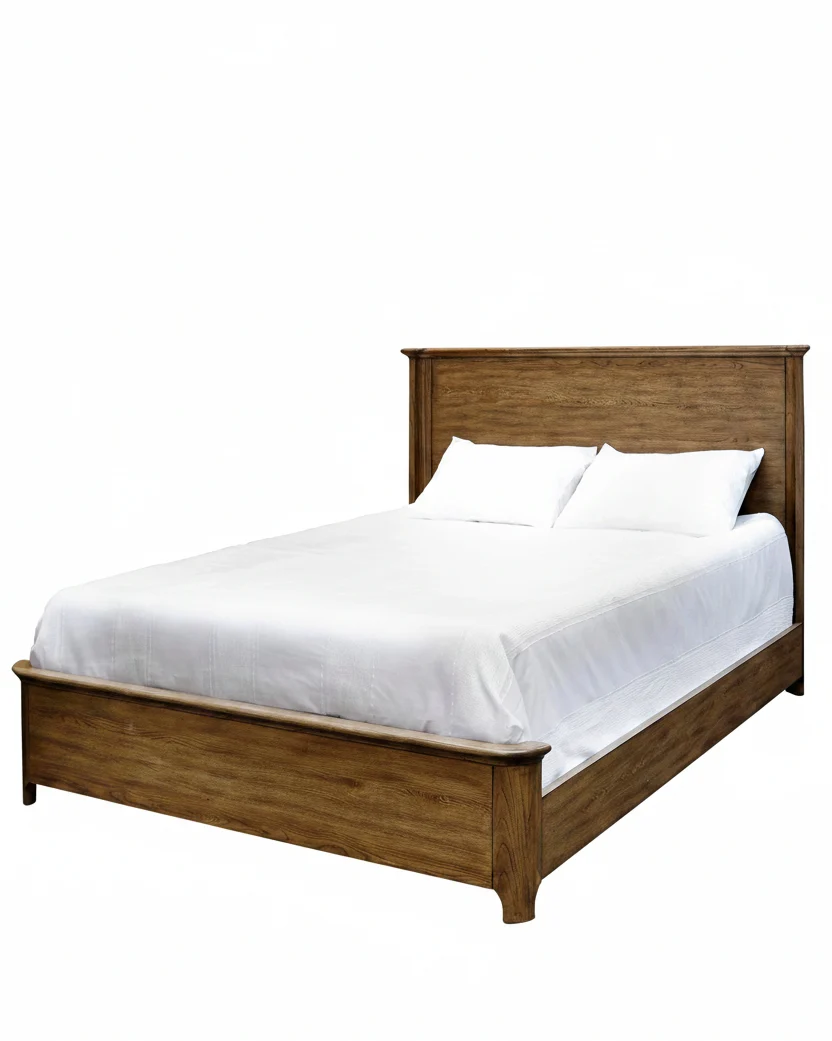 Bristow White Oak and Sungkai Wood Bed Frame