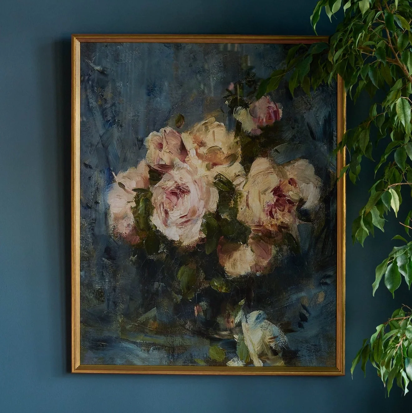 Still Life with Roses in a Glass Vase