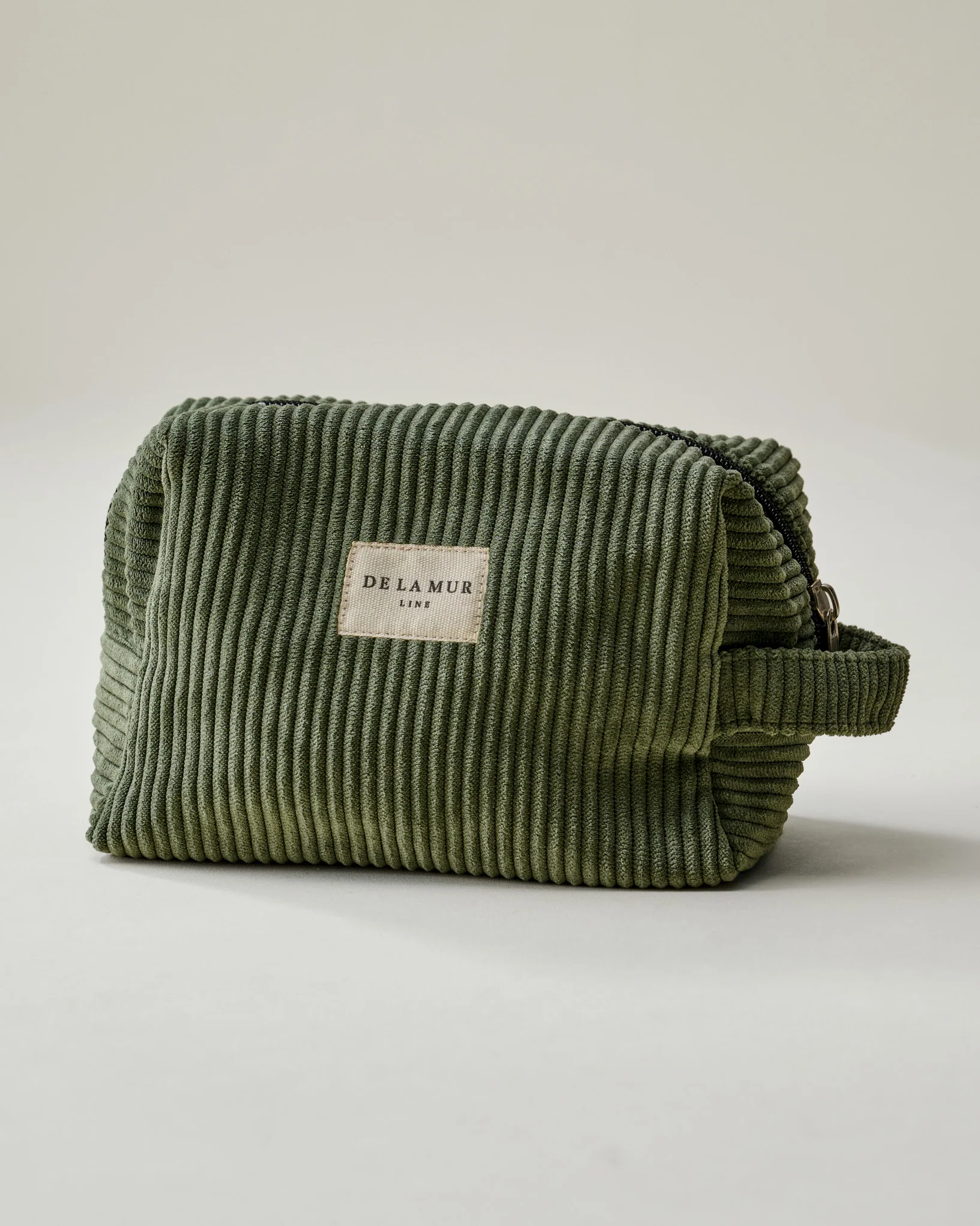 Zip Top Green Square Toiletry Bag