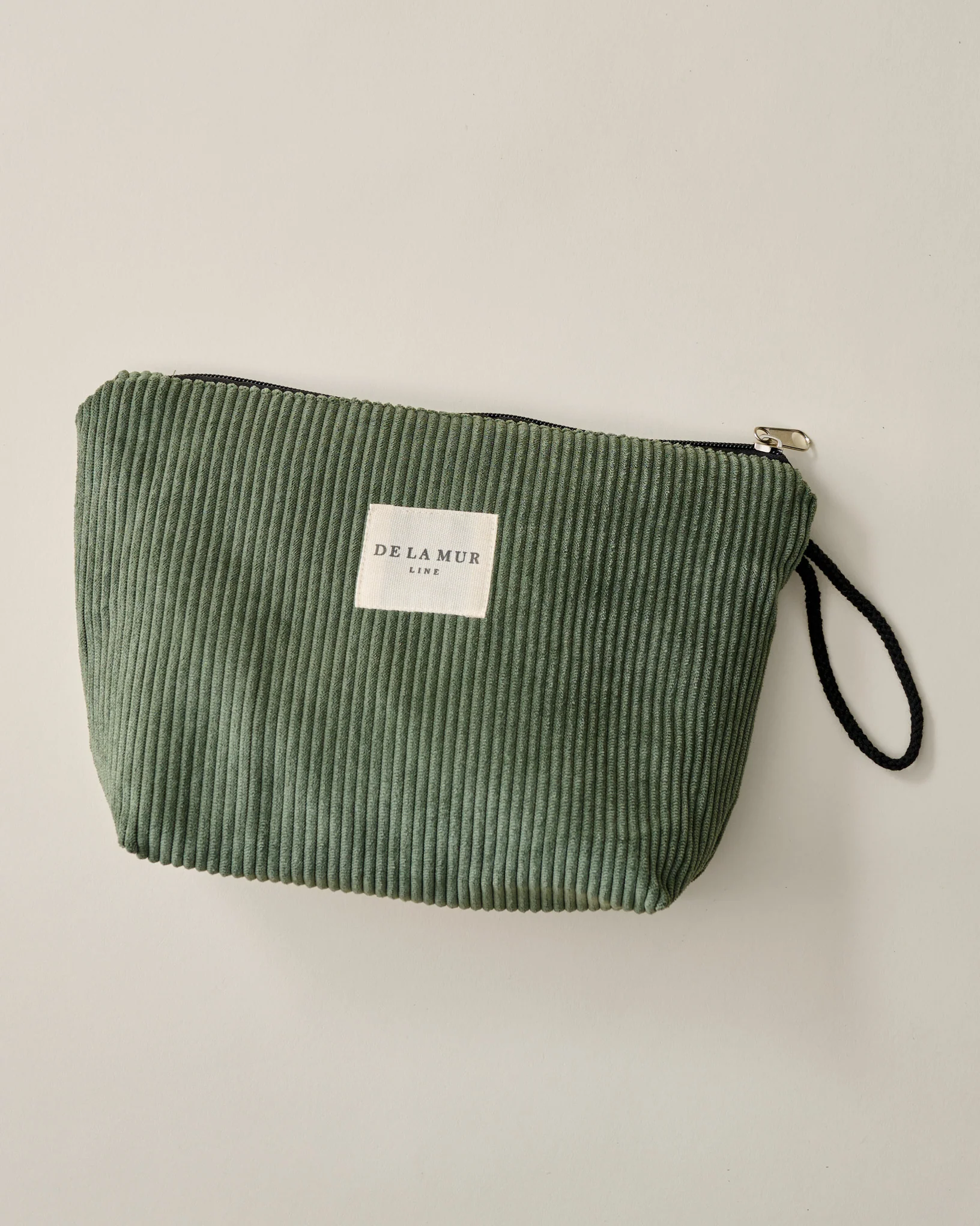 Zip Top Green Toiletry Pouch