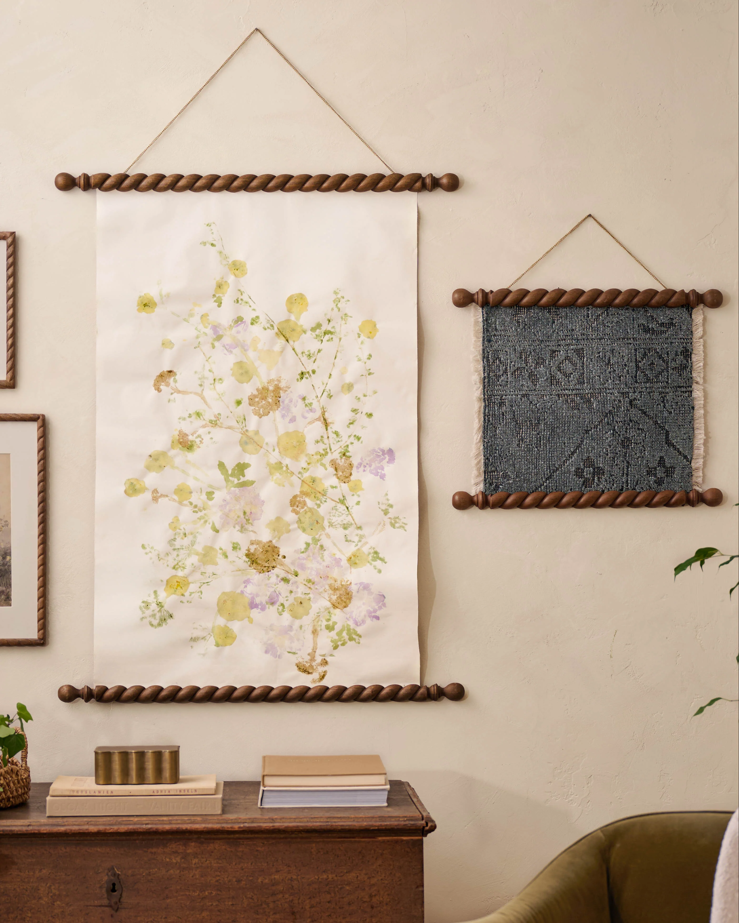 Turned Wood Poster Hanger Kit