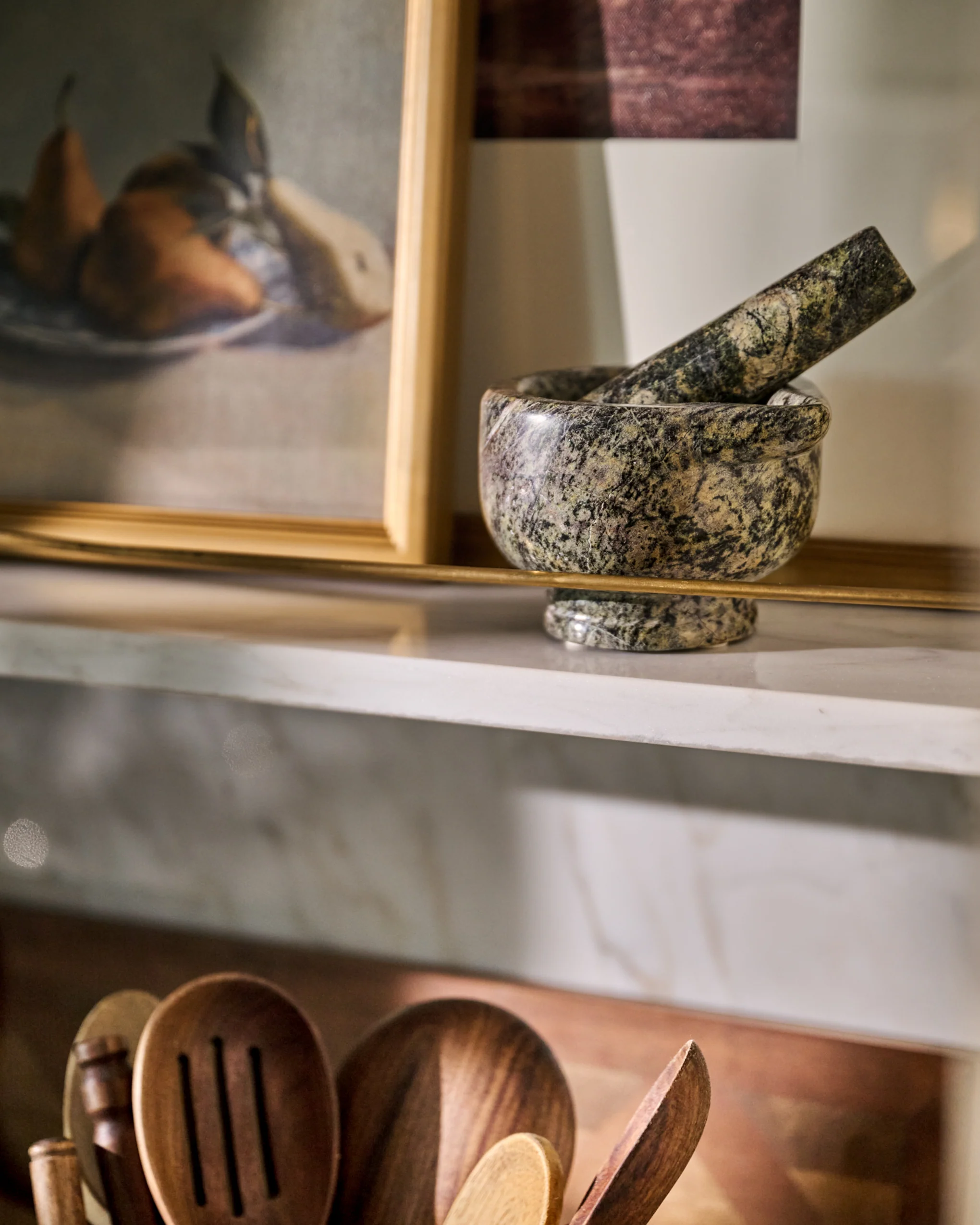 Forest Marble Mortar and Pestel