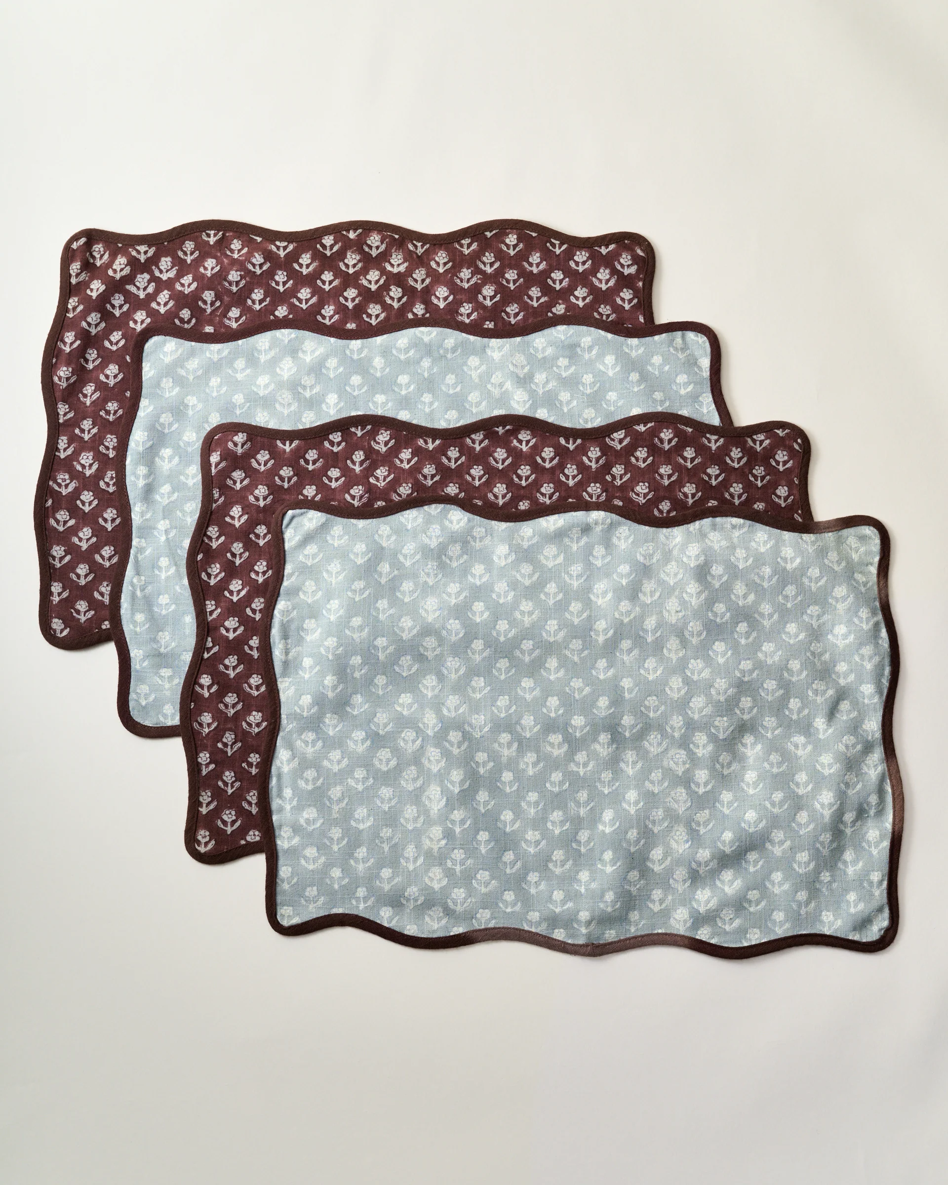 Cosmos Block Printed Reversible Placemat Set of 4