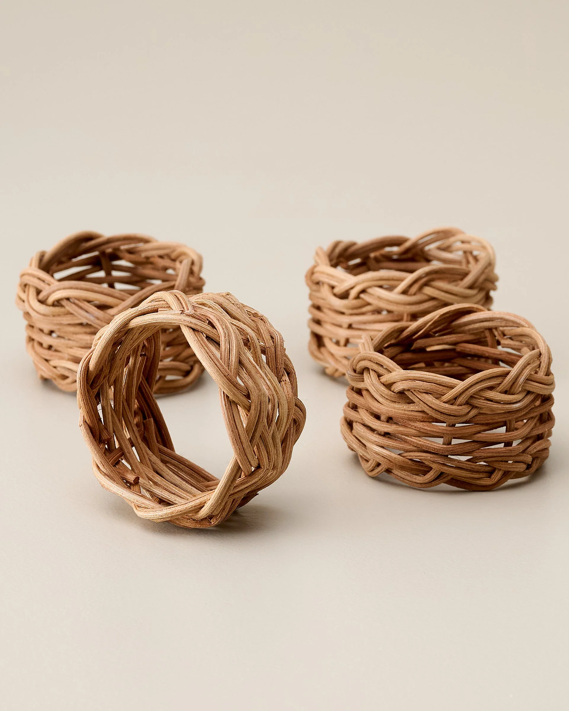 Rattan Napkin Ring Set of 4