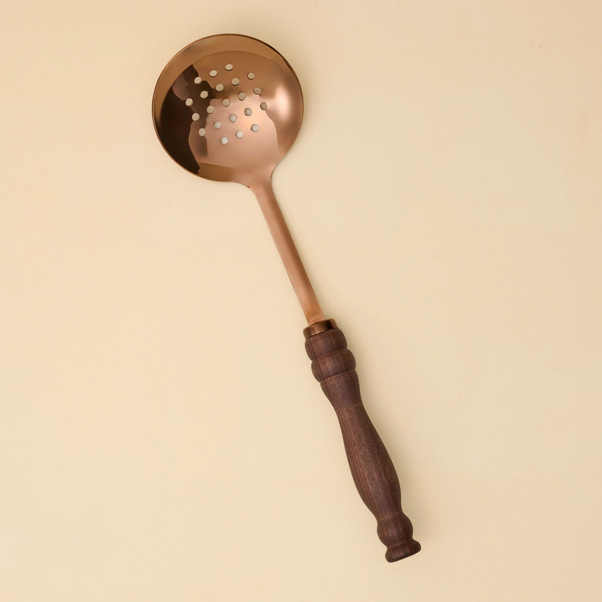 Walnut Handle + Copper Slotted Spoon
