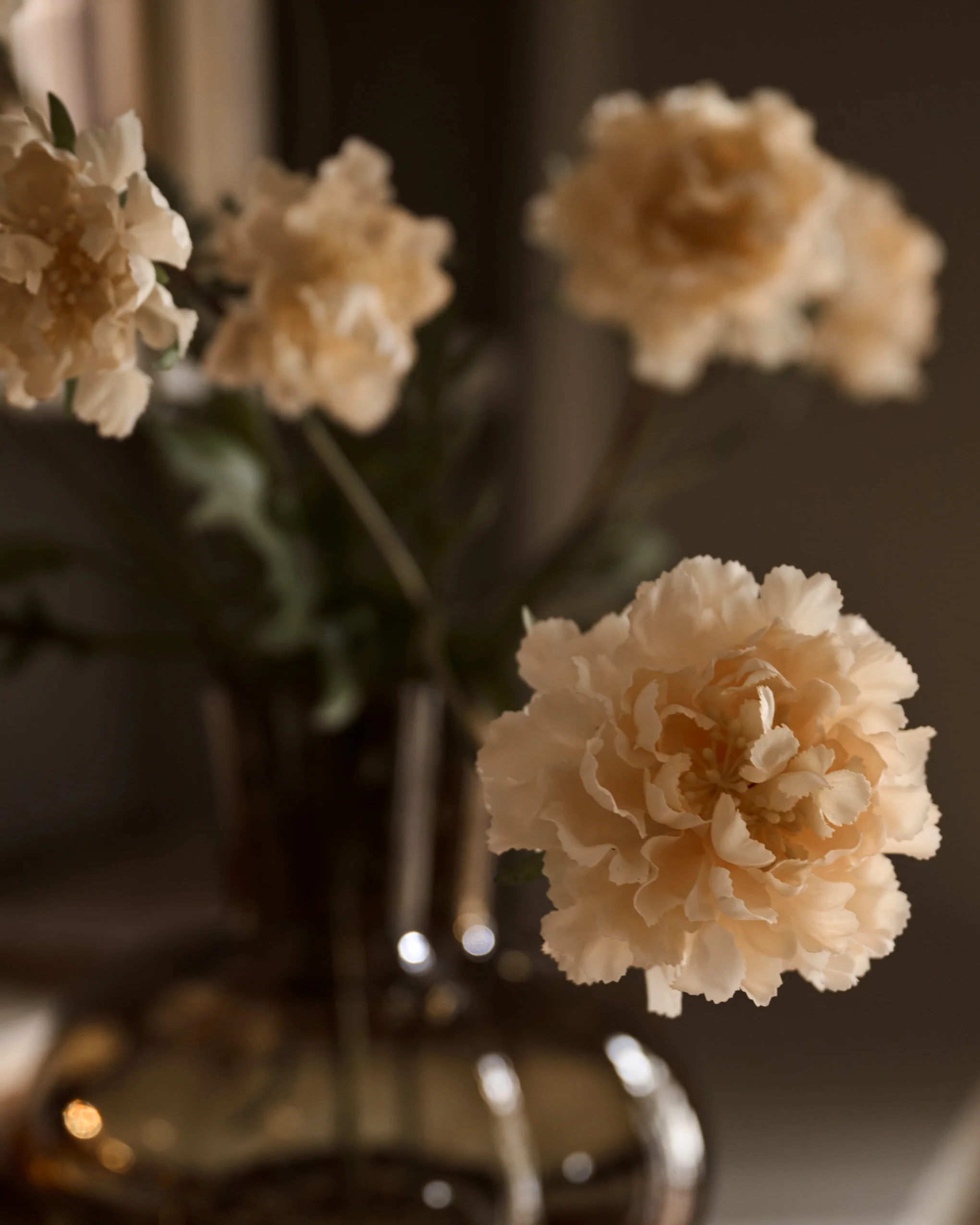 Real Touch Cream Scabiosa Stem