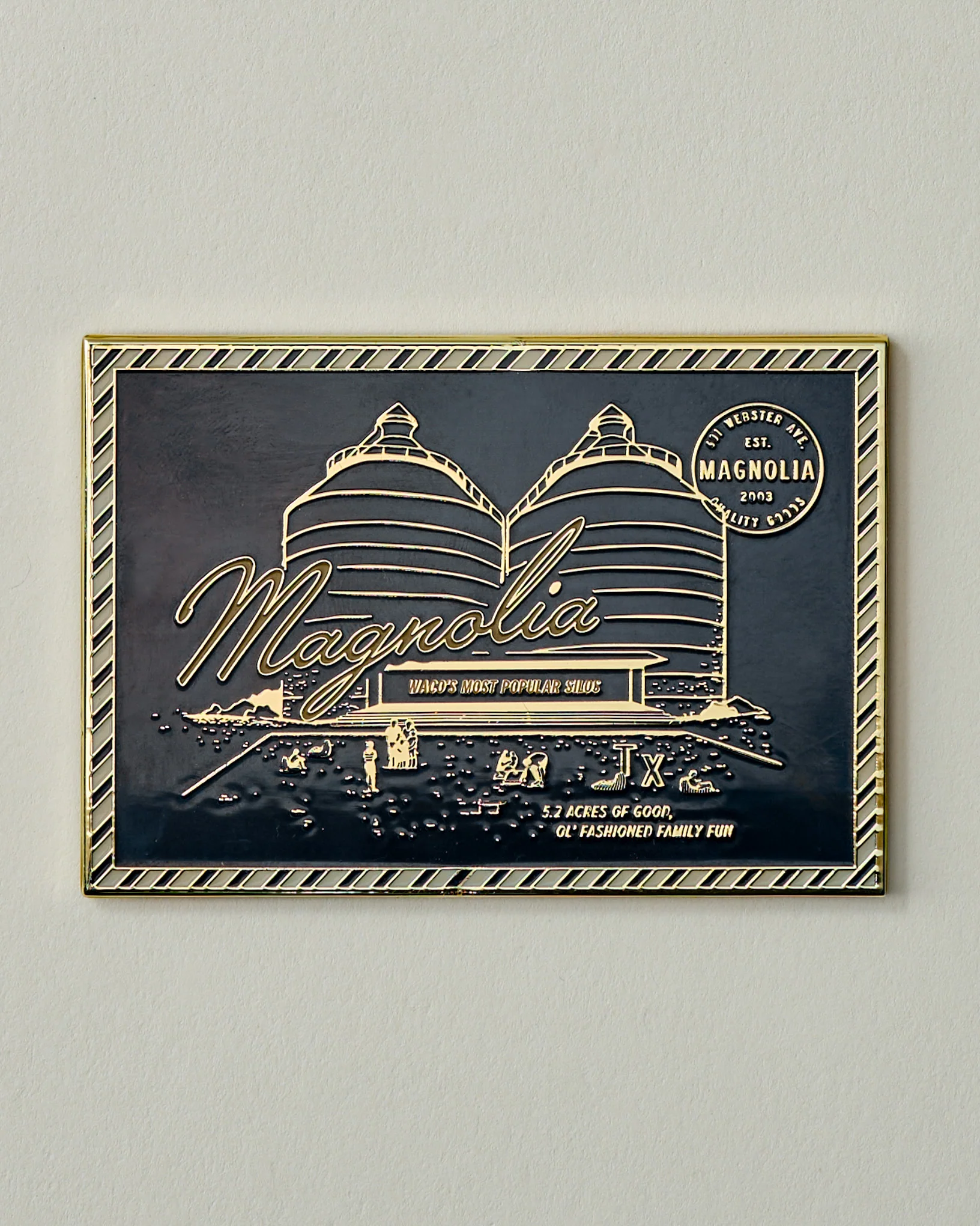 Magnolia Postcard Enamel Magnet